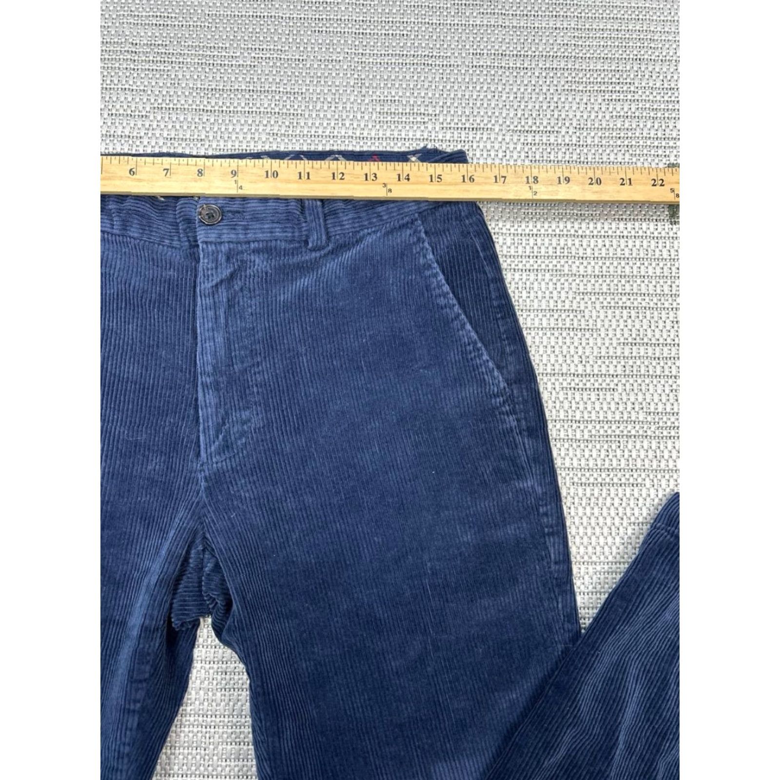 Brooks Brothers Brooks Brothers Clark Corduroy Pants Mens 33 Blue Stretch Mid Rise Straight Leg Pants Size US 33 - 6 Thumbnail