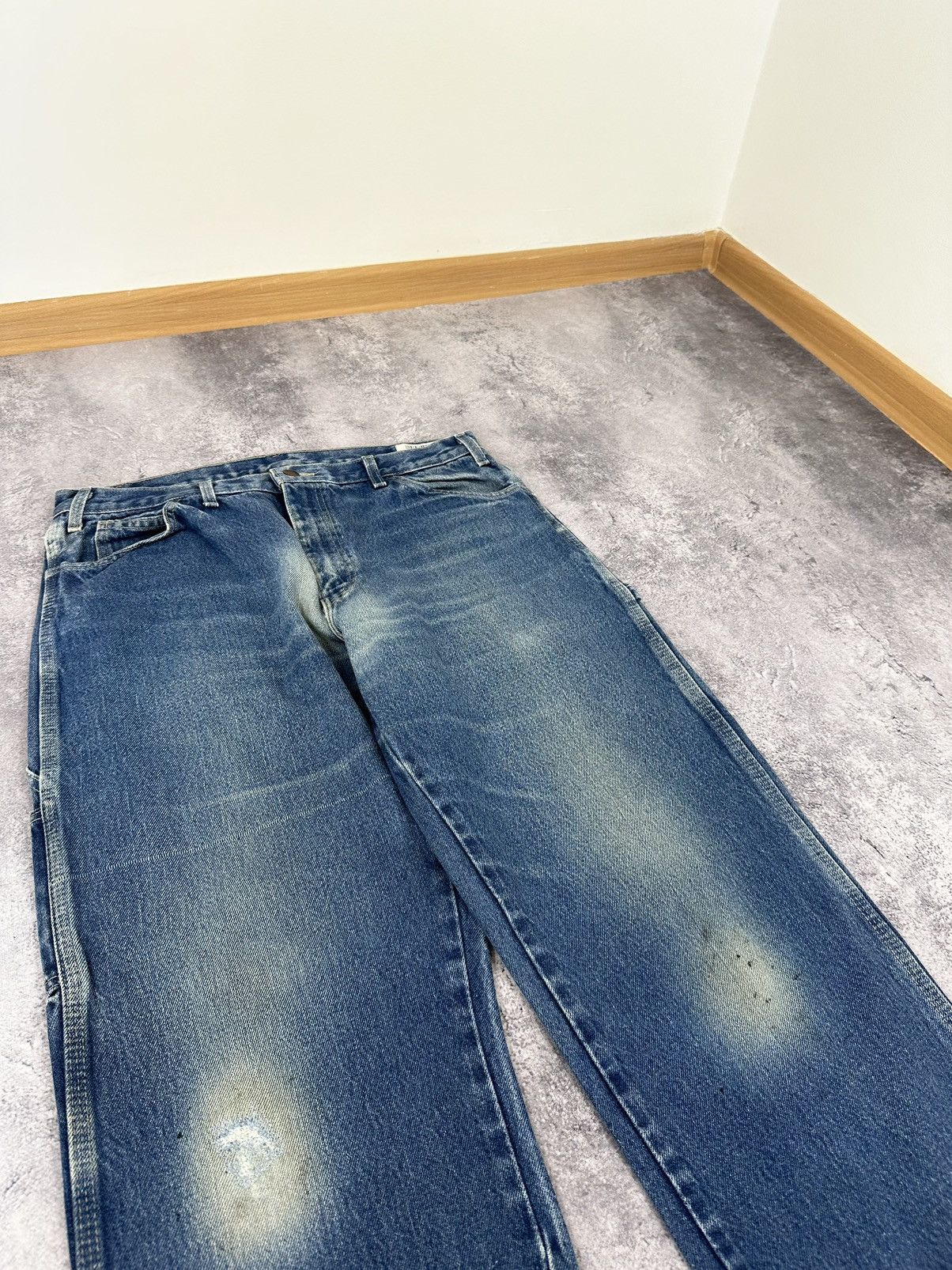 Dickies Vintage Dickies Stone Washed Denim Carpenter USA Work Pants Size US 36 / EU 52 - 9 Thumbnail
