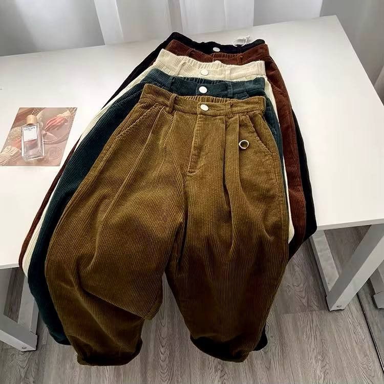 retro-inspired corduroy pants.