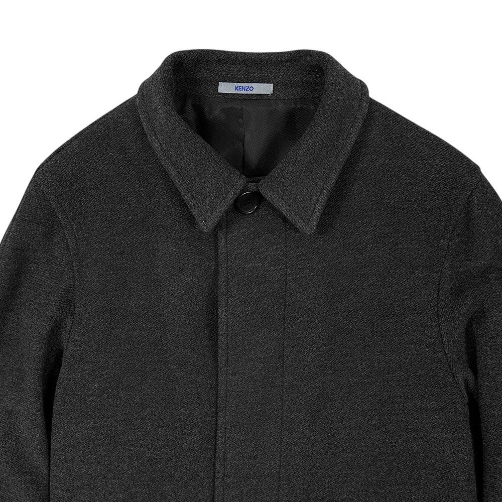Kenzo 90s KENZO HOMME wool long coat, size 3, dark gray, Balmacaan Size US L / EU 52-54 / 3 - 3 Thumbnail