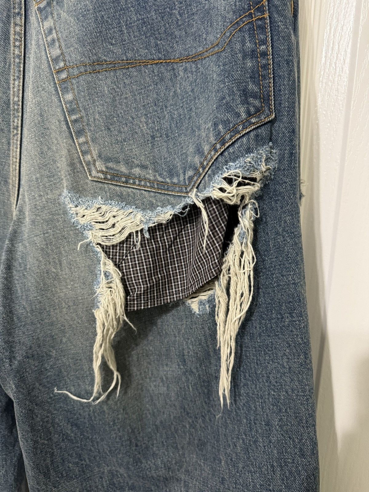 Balenciaga Balenciaga Destroyed Layered Pants SAMPLE Size US 30 / EU 46 - 6 Thumbnail