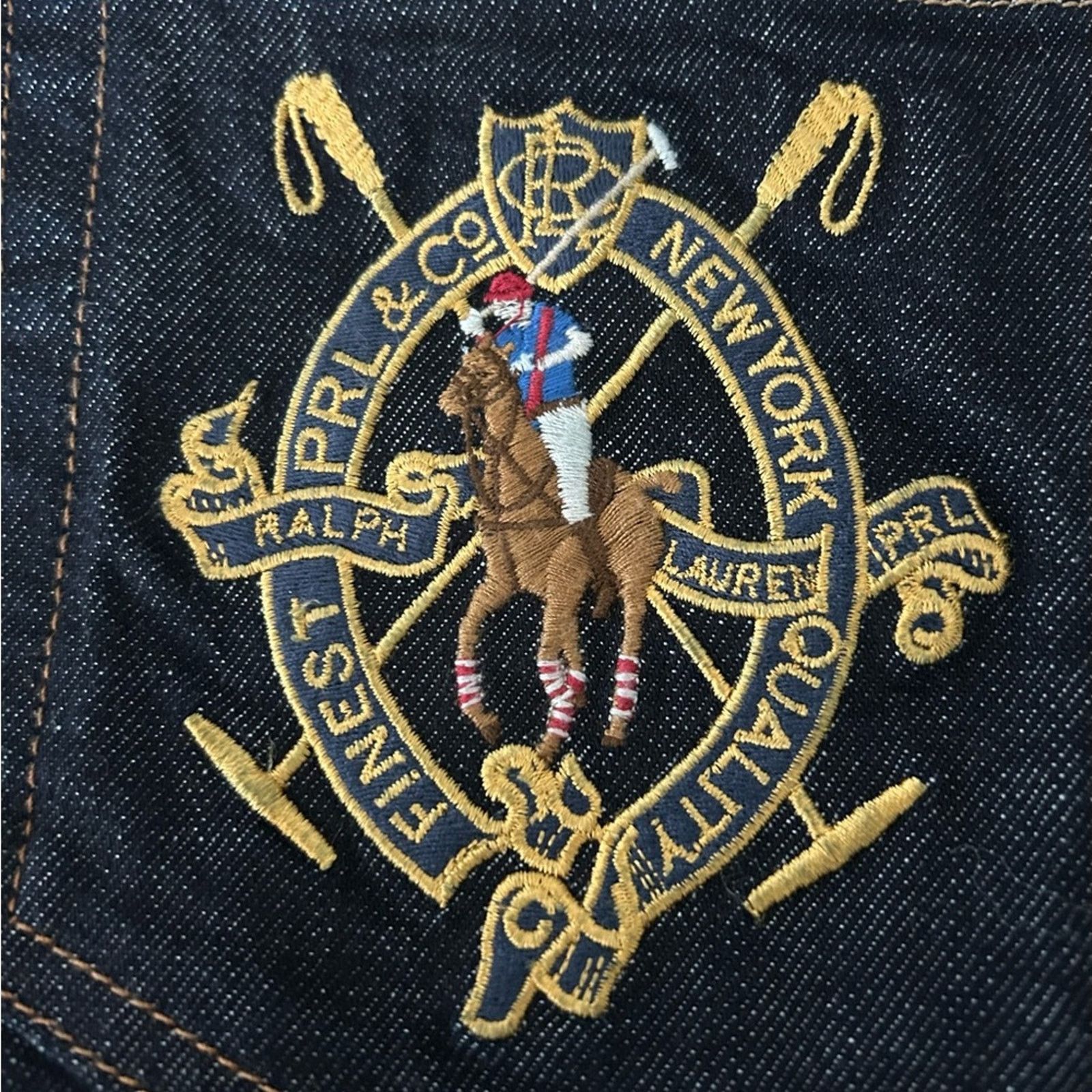 Polo Ralph Lauren Ralph Lauren dark denim with leather & zippers at ankle 28 Size 28" / US 6 / IT 42 - 5 Thumbnail