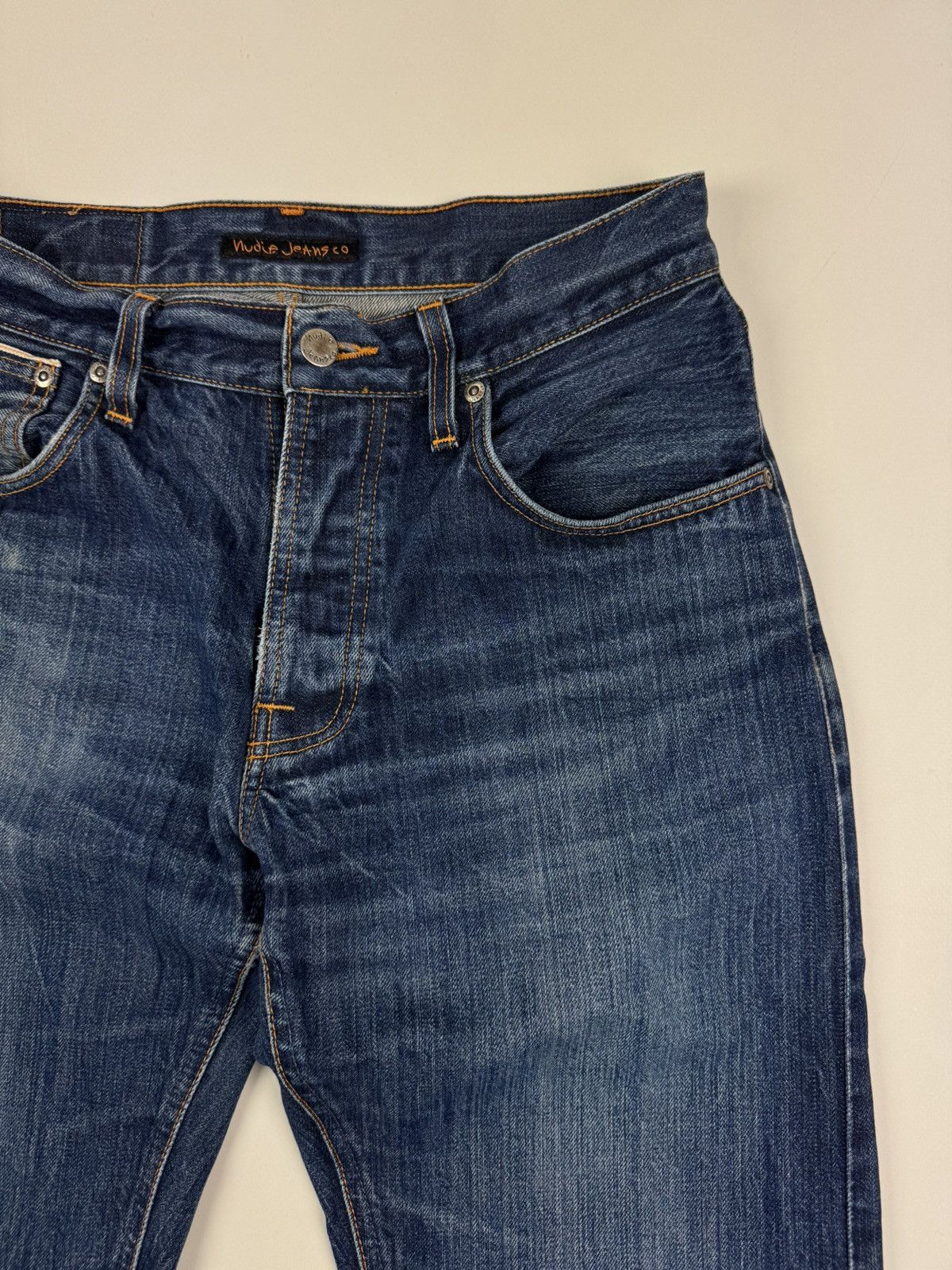 Nudie Jeans Nudie Jeans Steady Eddie Washed Selvage Denim Jeans Pants Size US 30 / EU 46 - 7 Thumbnail