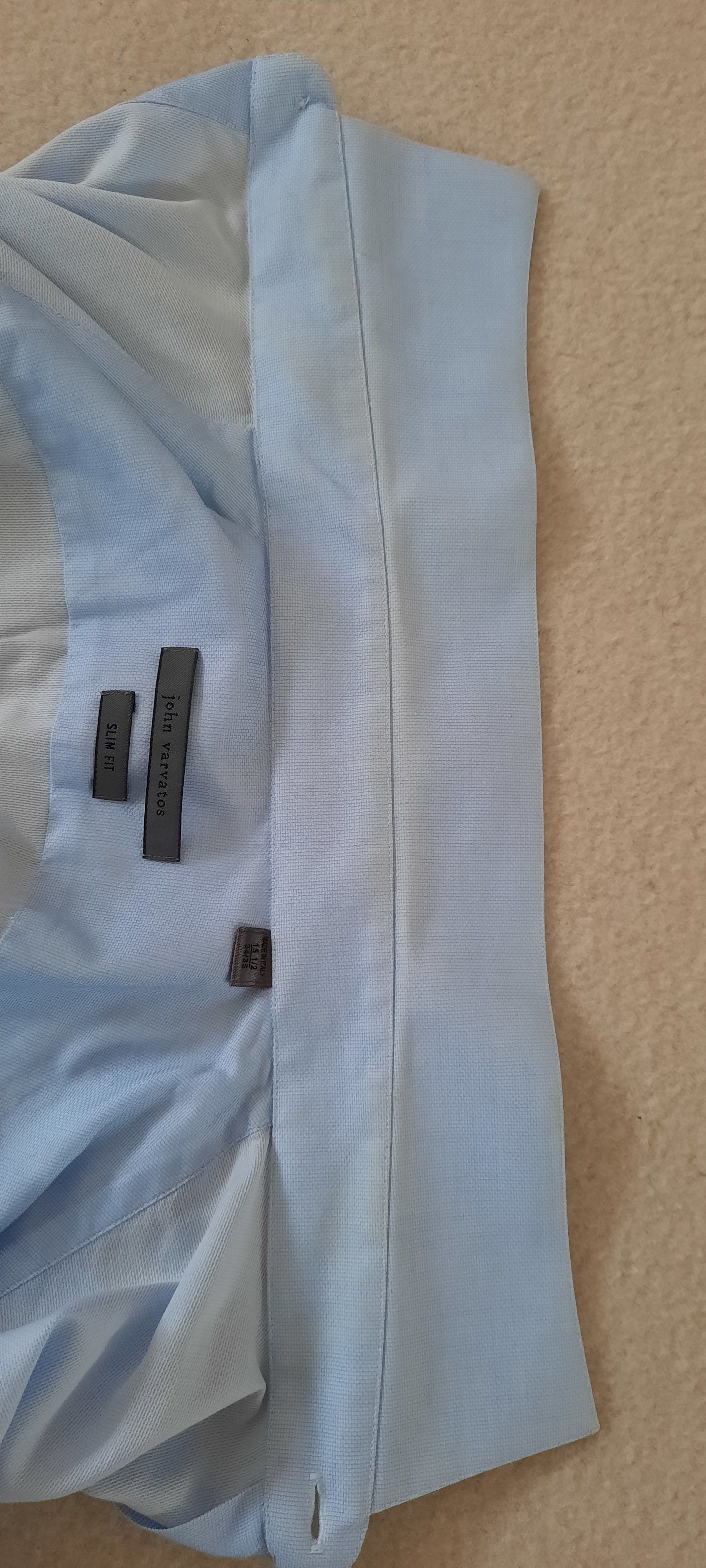 John Varvatos JOHN VARVATOS Long Sleeve Shirt 15 1/2 Slim Fit Light Blue Size US M / EU 48-50 / 2 - 5 Thumbnail