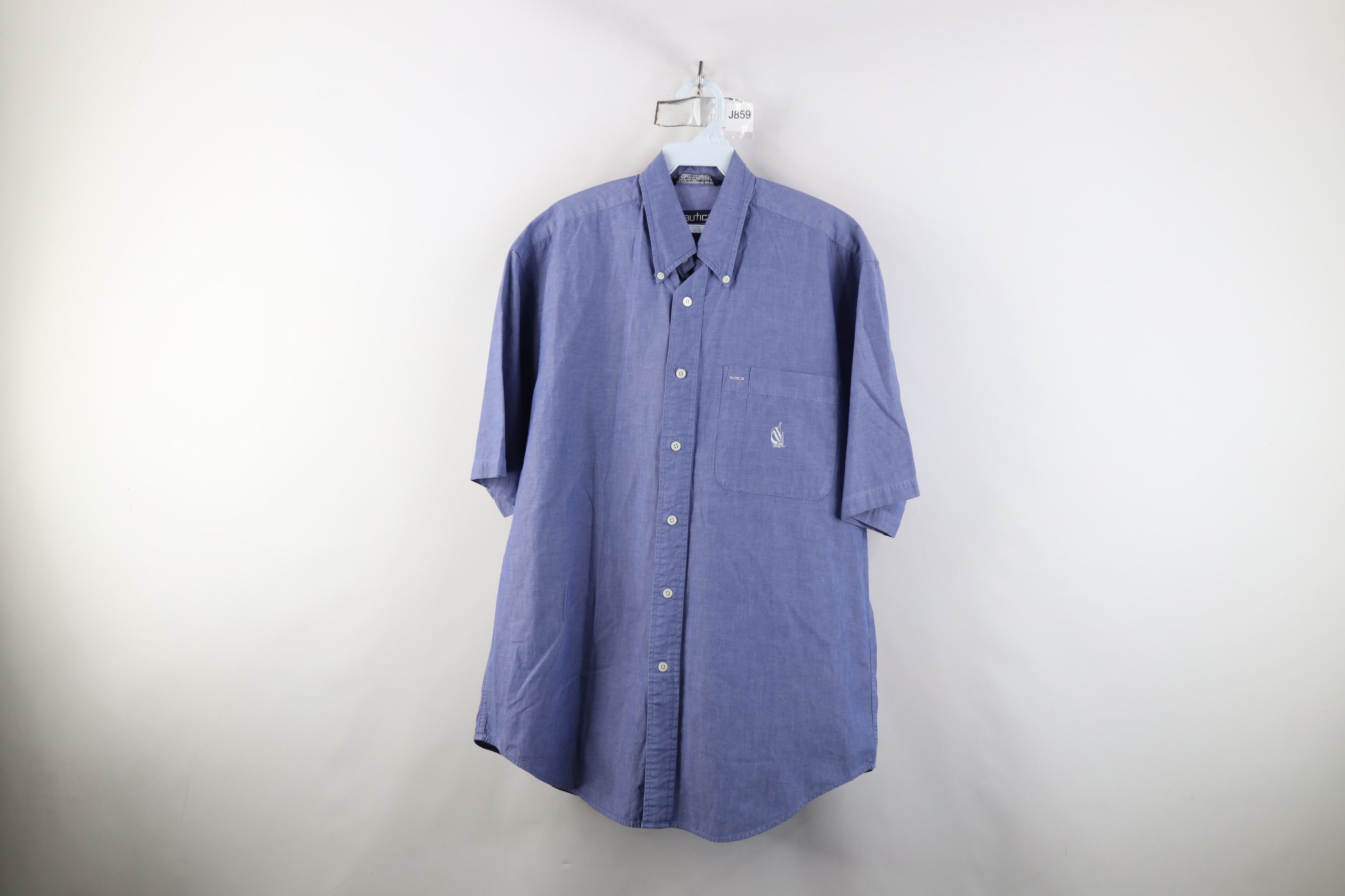 Nautica Vintage 90s Nautica Baggy Chambray Button Down Shirt Size US M / EU 48-50 / 2 - 1 Thumbnail
