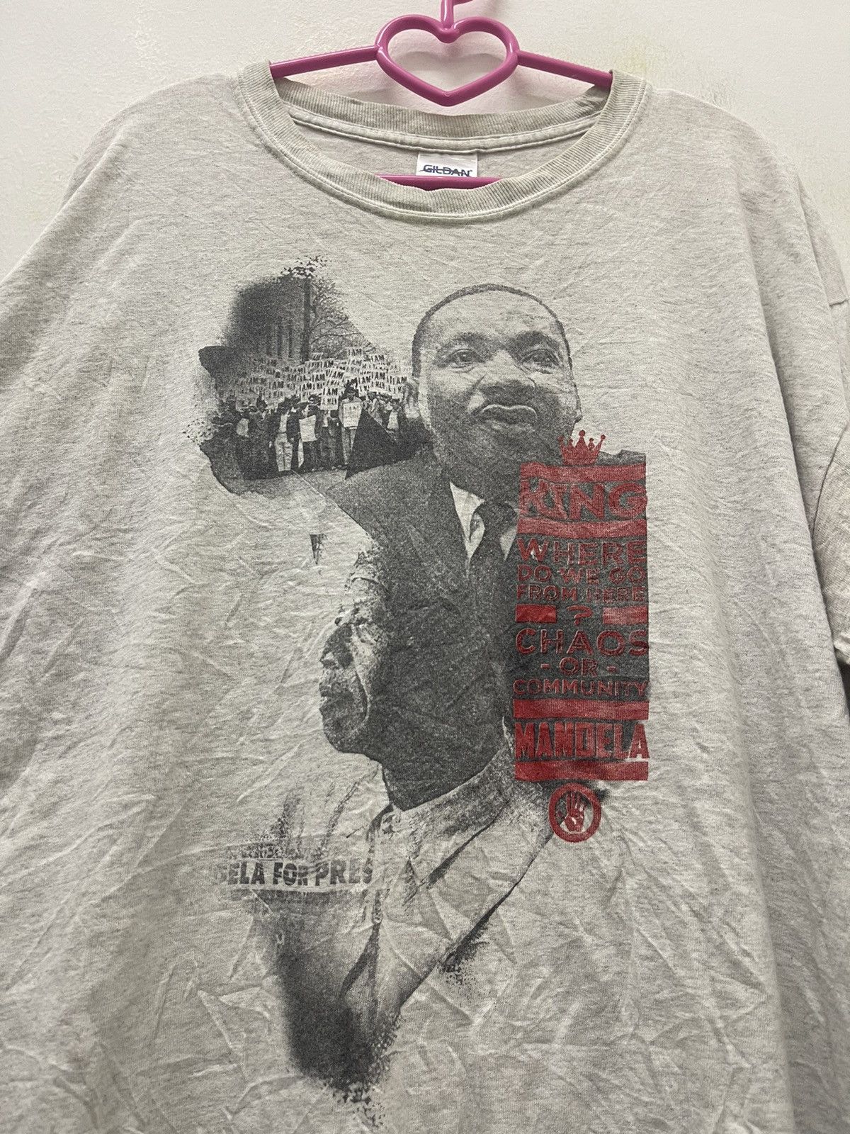 Rap Tees Rare Vintage MARTIN LUTHER KING X NELSON MANDELA The DuSable Size US L / EU 52-54 / 3 - 2 Thumbnail