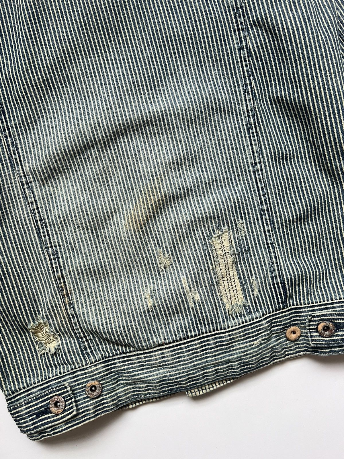 Japanese Brand Vintage Browny Hickory Striped Denim Jacket Size US M / EU 48-50 / 2 - 12 Thumbnail