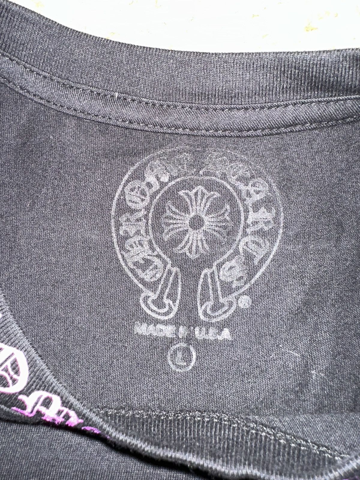 Chrome Hearts Chrome Hearts Pink Neck Logo T-Shirt Size US L / EU 52-54 / 3 - 7 Thumbnail