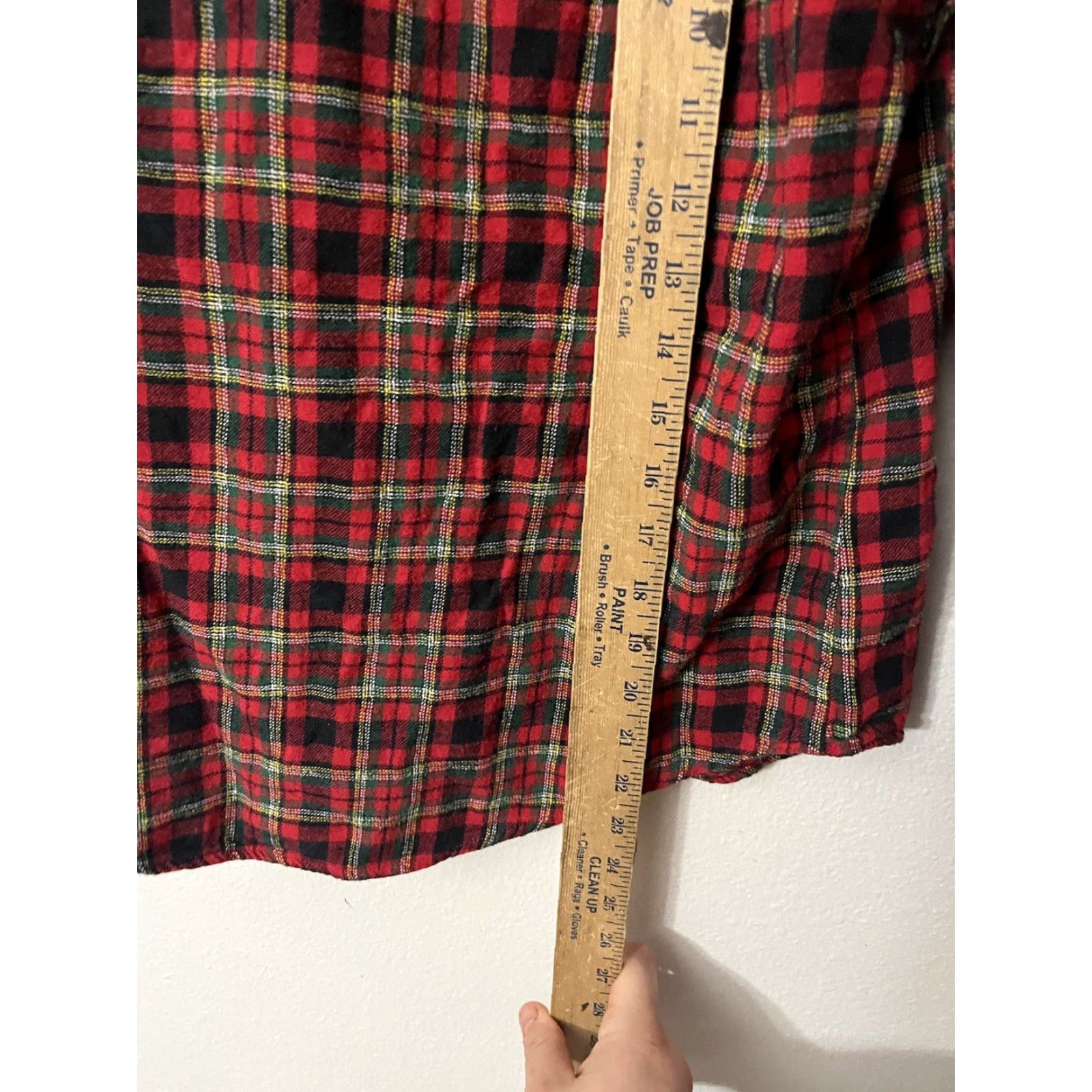 Ralph Lauren Lauren Ralph Lauren Womens Sleepshirt Medium Red Plaid 3/4 Sleeve Button Collared Size L / US 10 / IT 46 - 5 Thumbnail
