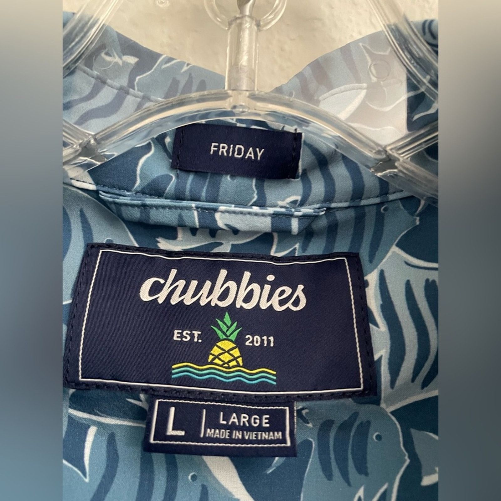 Chubbies Chubbies Performance Shirt The Aquaculture Fish Mens L Size US L / EU 52-54 / 3 - 2 Thumbnail
