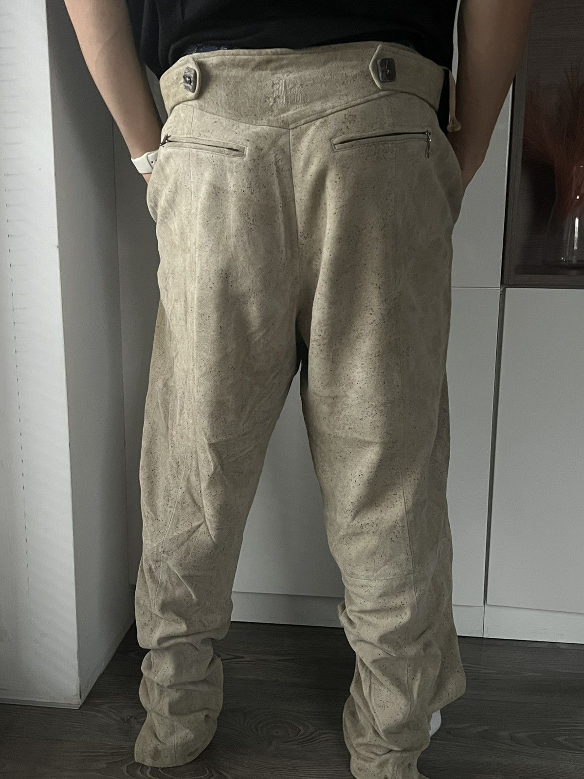 Leather ‼️Hand Made Leather Riding Casual Made in Italy Ykk Pants‼️ Size US 34 / EU 50 - 6 Thumbnail
