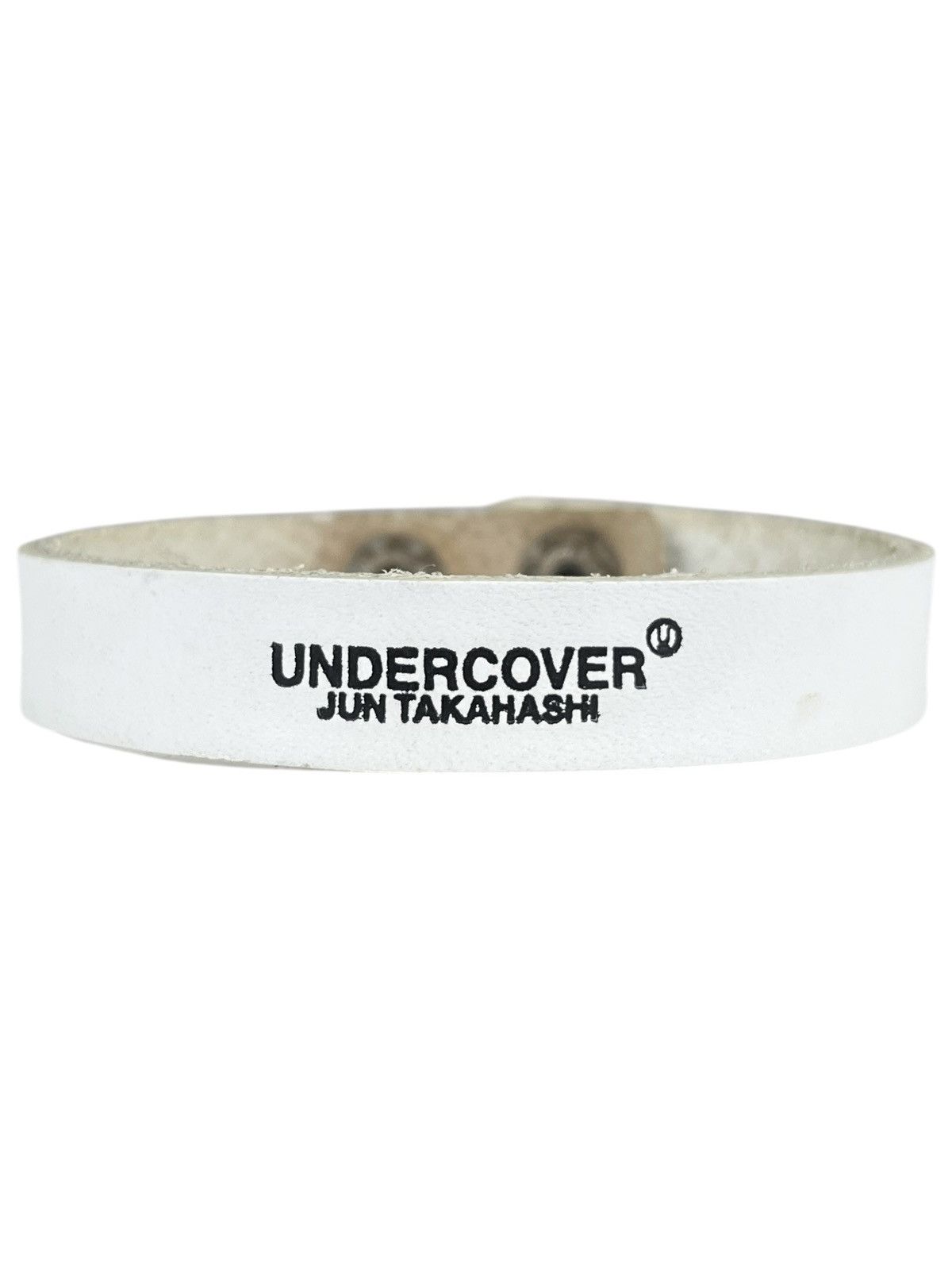Undercover Jun Takahashi Print White Leather Bracelet