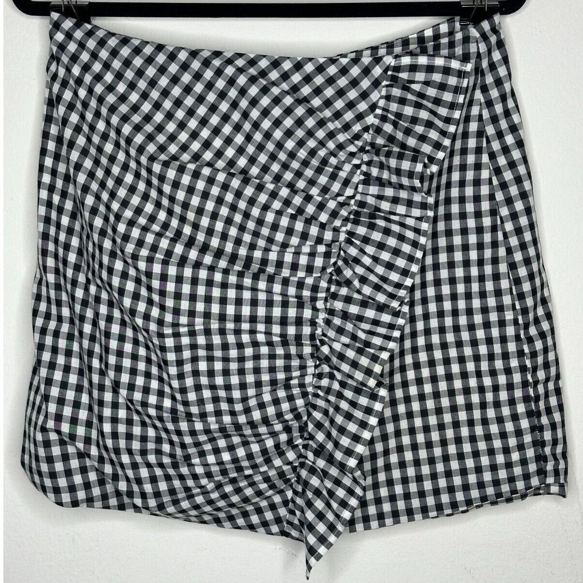Other LOVERS + Friends Lisa Gingham Black White Check Mini Skirt L Size 36" / US 14 / IT 50 - 1 Thumbnail