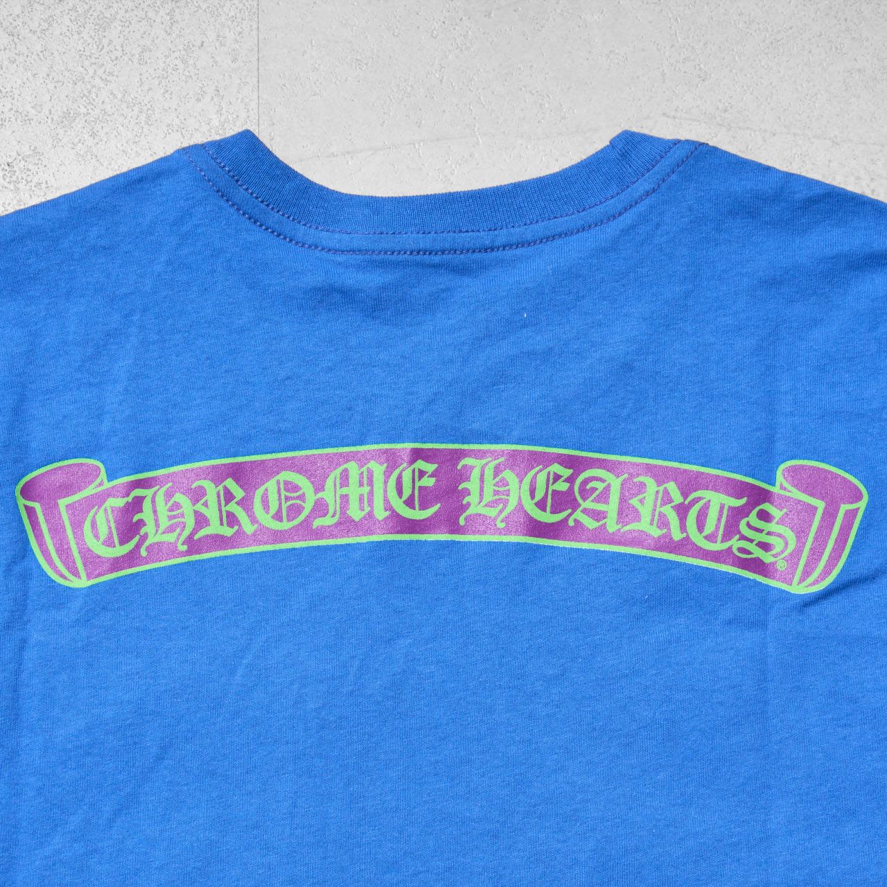 Chrome Hearts CHROME HEARTS Scroll Logo T Shirt BLUE Size US M / EU 48-50 / 2 - 5 Thumbnail