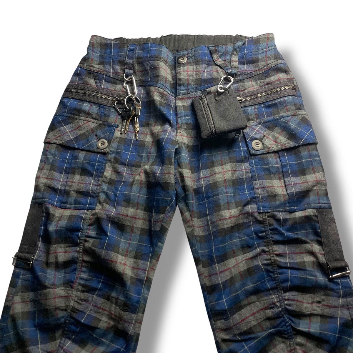 Hysteric Glamour 🇯🇵 UNISEX ALGONQUINS BONDAGE CHECKERED 3Q PANTS Size US 29 - 6 Thumbnail