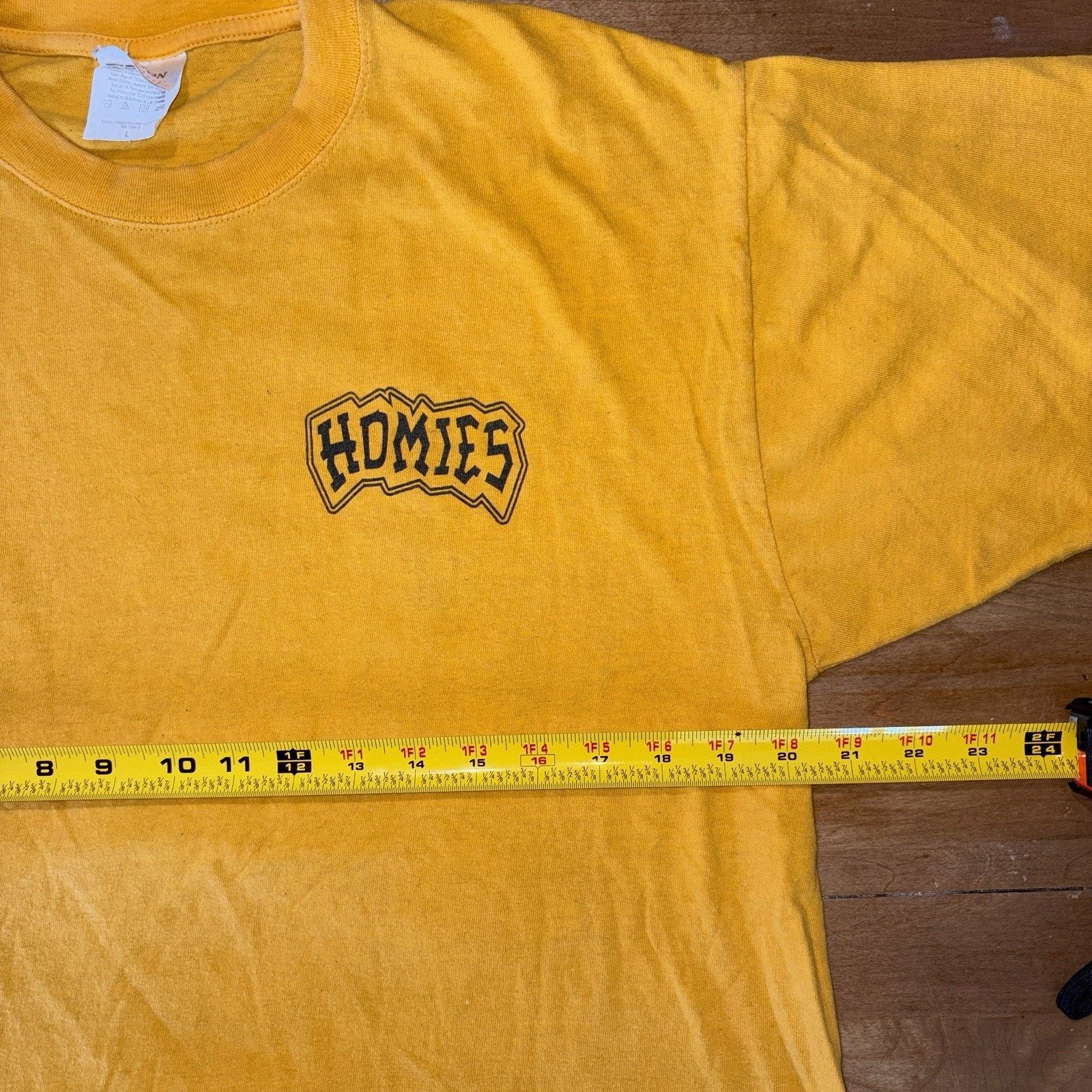 Homies × Vintage Vintage Homies “Homie Girls” Low Rider Tee L Yellow 1990s Size US L / EU 52-54 / 3 - 6 Thumbnail