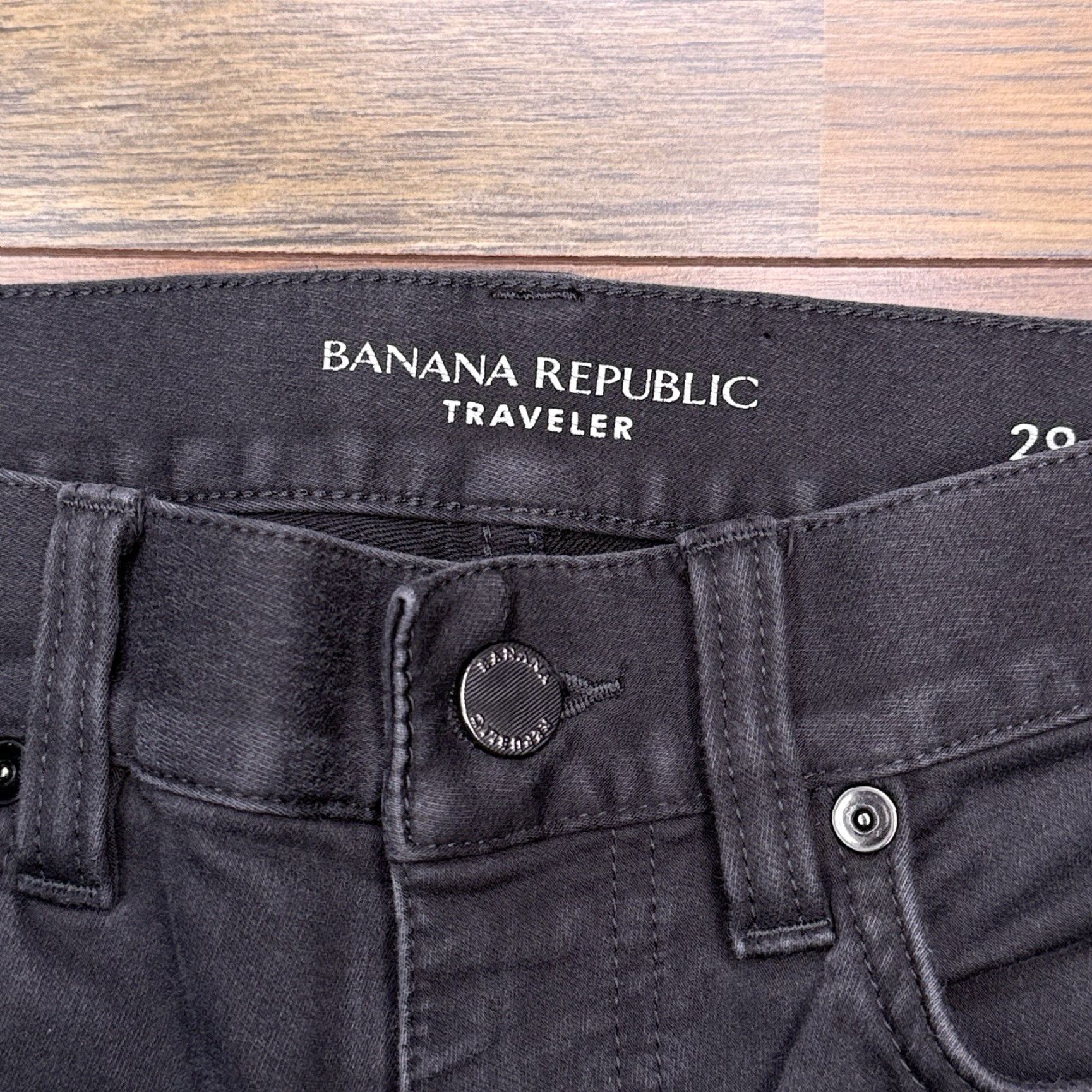 Banana Republic Banana Republic Slim Jeans Mens 29x32 Gray Mid Rise Stretch City Straight 5-Pocket Denim Cotton Spandex Vintage No Size US 29 - 2 Thumbnail