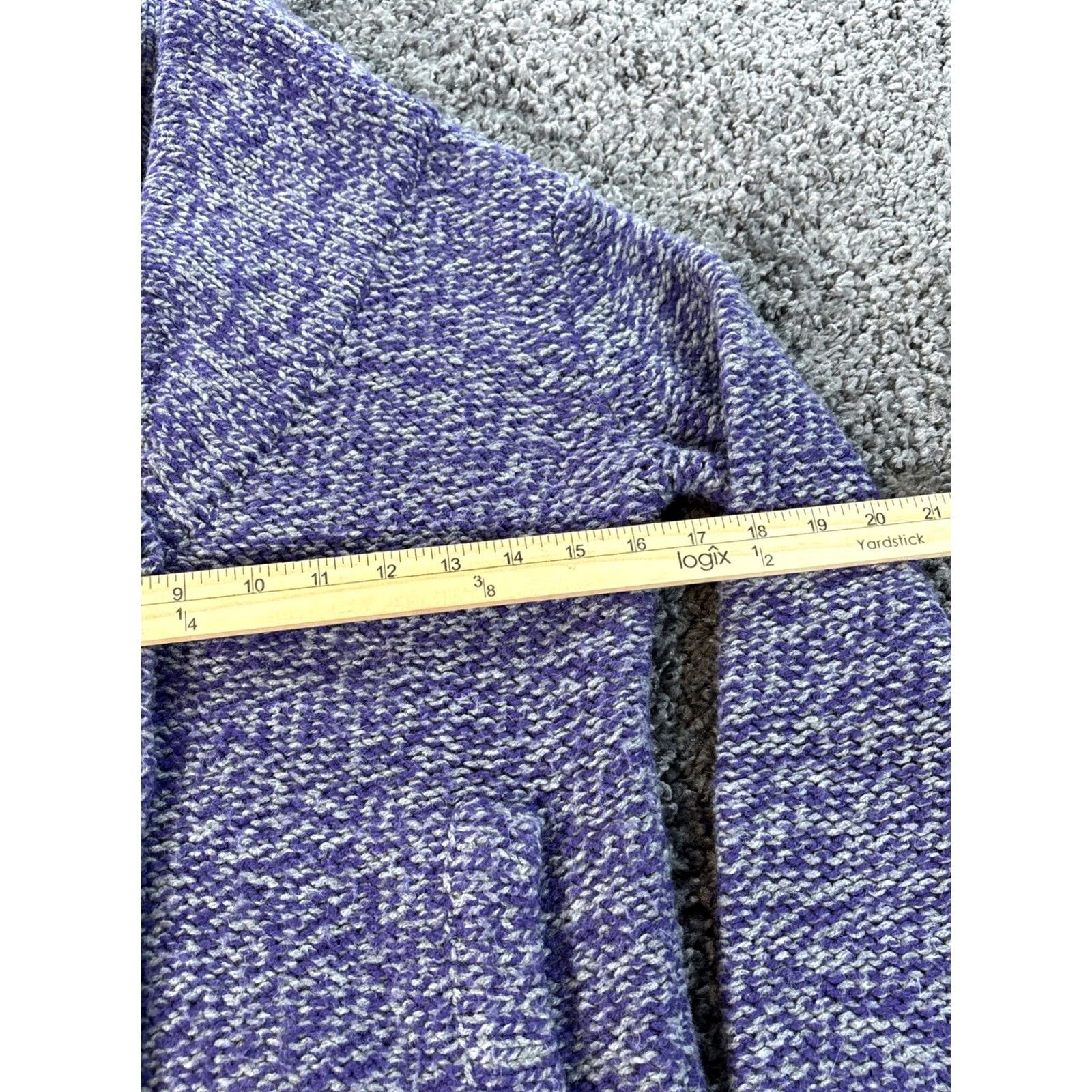 American Eagle Outfitters VINTAGE American Eagle Outfitters Cardigan Sweater Purple Wool Knit M Womens 90s Y2K Shirt/ Sweater Size M / US 6-8 / IT 42-44 - 3 Thumbnail