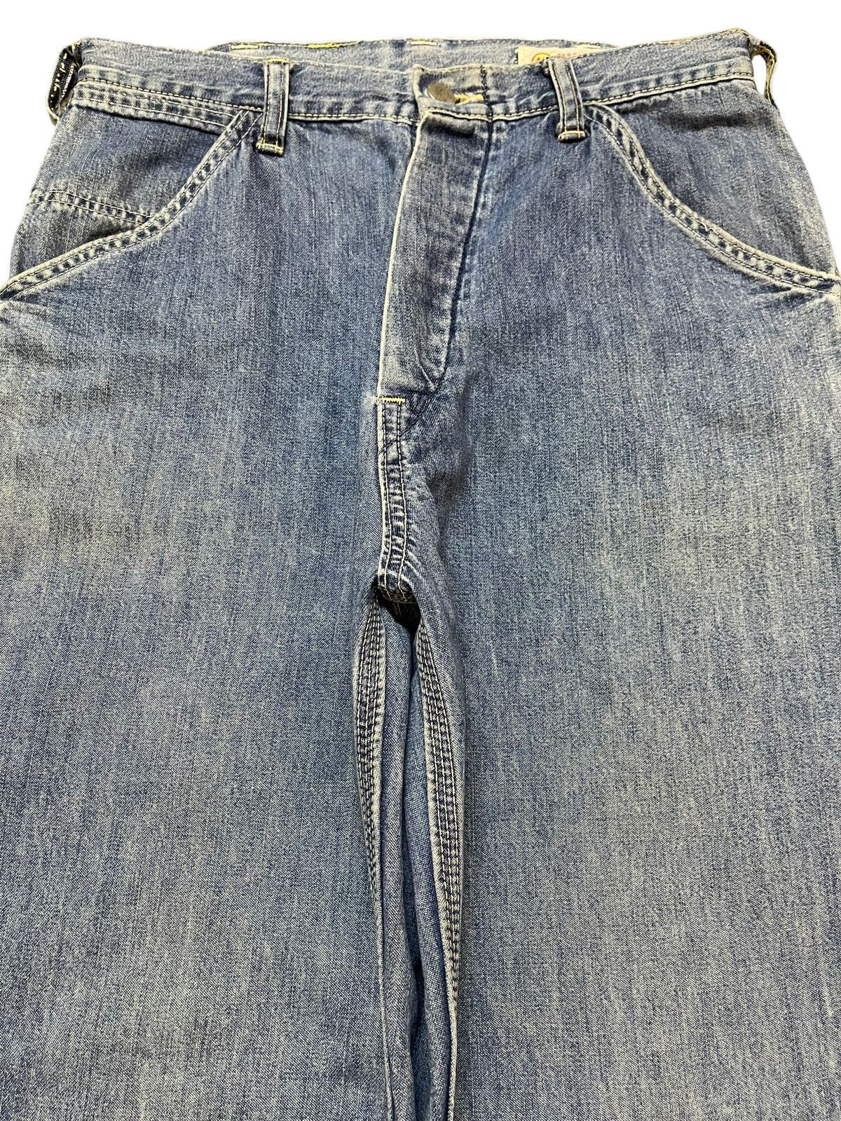 45rpm Vintage Japan 45Rpm Blue Wash Carpenter Baggy Denim Size US 28 / EU 44 - 3 Thumbnail
