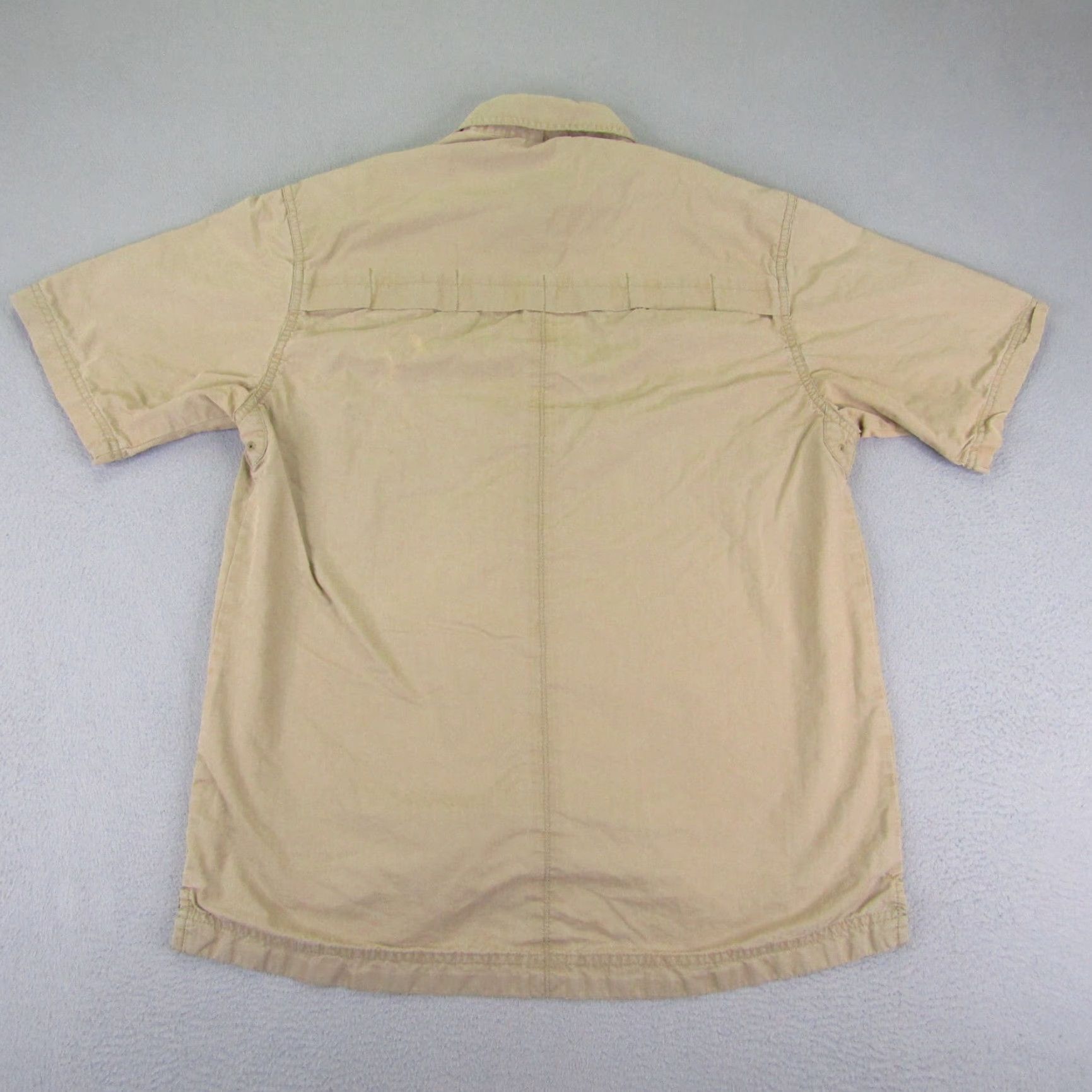 Eddie Bauer Eddie Bauer Sport Shop Button-Up Shirt Mens M Khaki Tan Beige Cotton Blend Short Sleeve Collared Pocket Outdoor Size US M / EU 48-50 / 2 - 6 Thumbnail