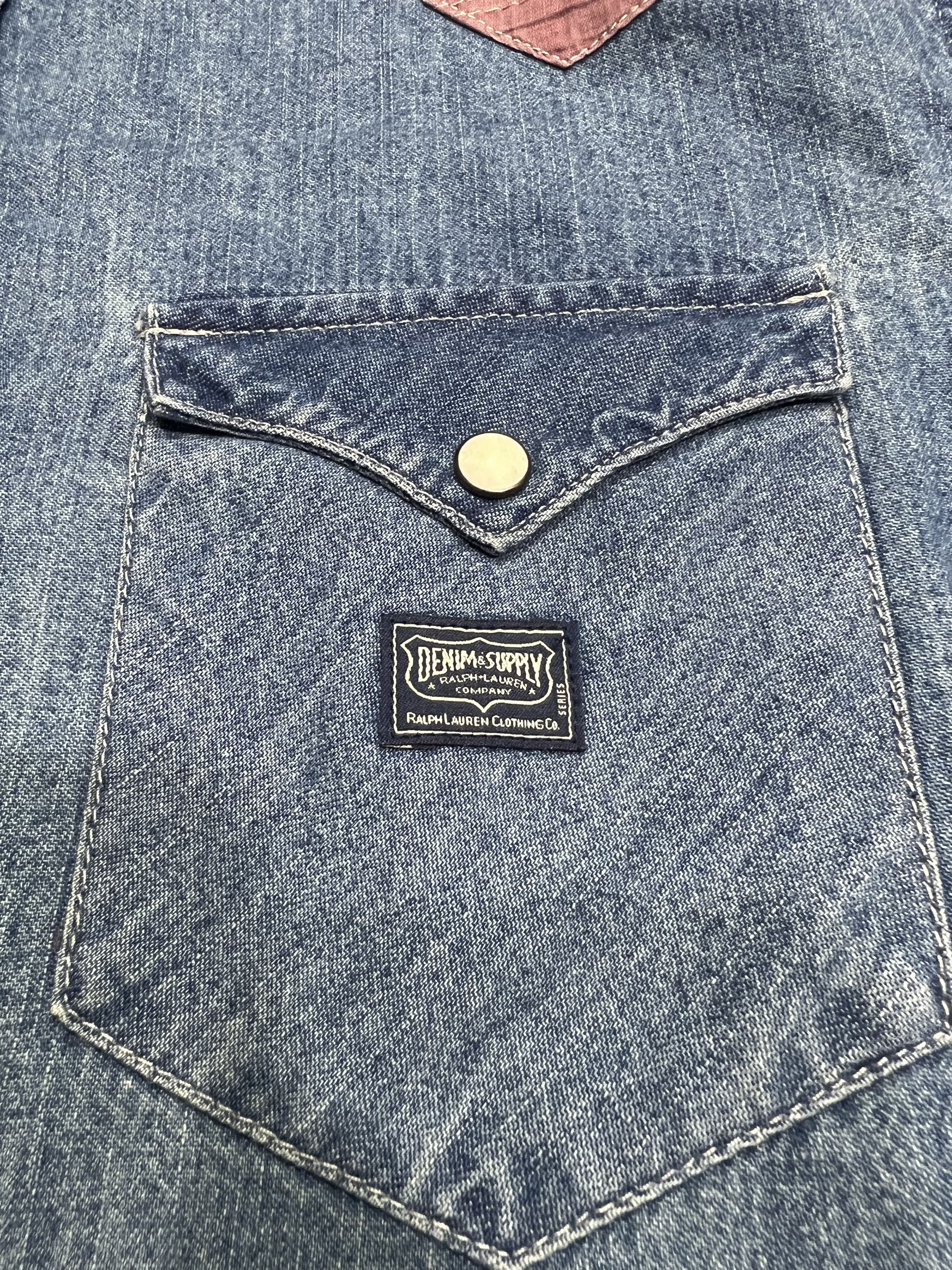 Kapital 2000s Archival Polo Ralph Lauren RRL Denim Jeans Shirt y2k Size US L / EU 52-54 / 3 - 3 Thumbnail