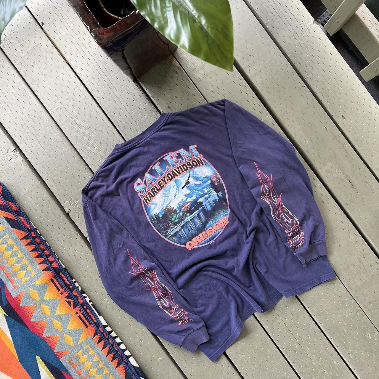 Harley Davidson × Vintage Harley Davidson Long Sleeve Size US XL / EU 56 / 4 - 2 Thumbnail