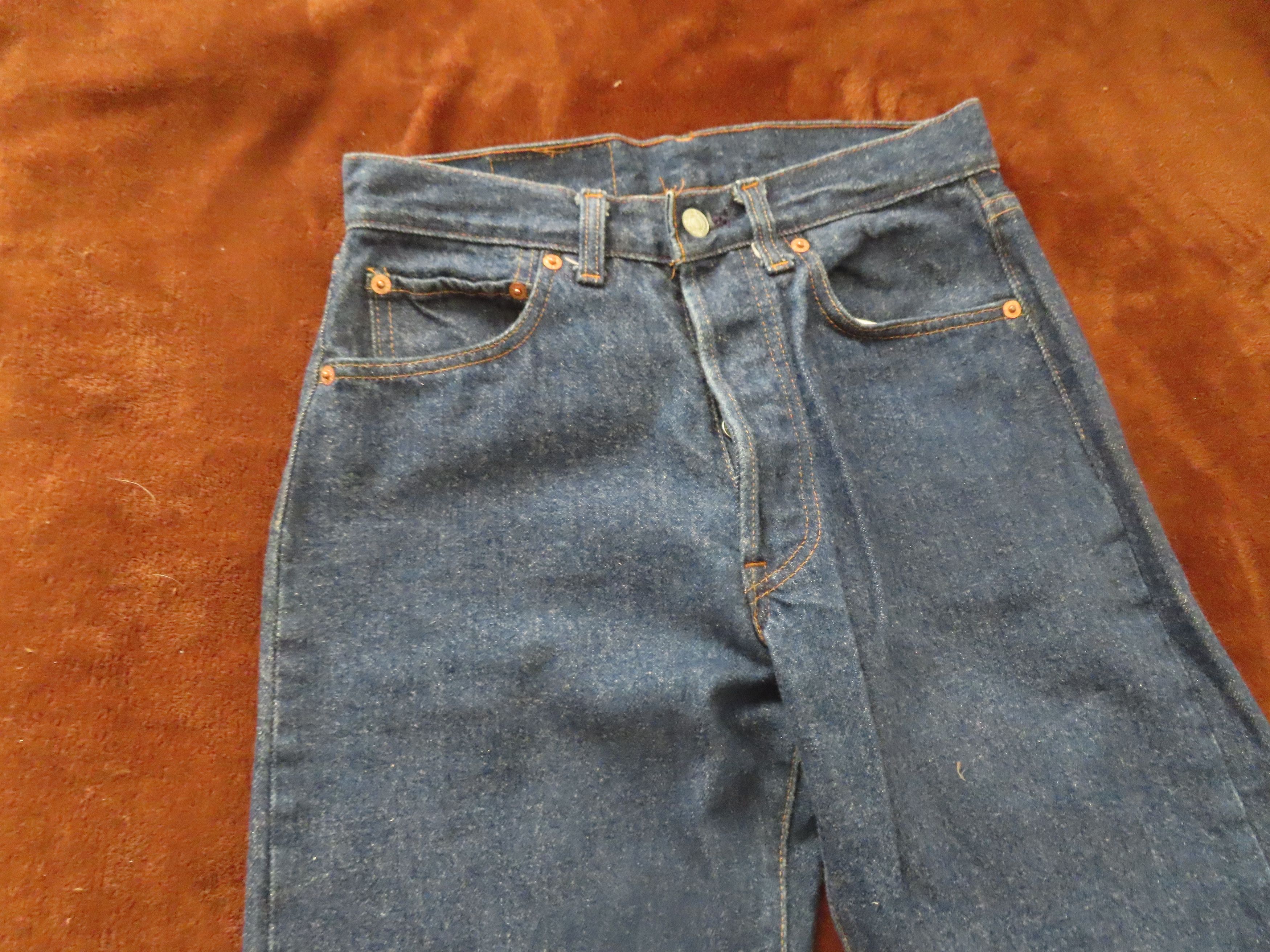 Levi's × Vintage VTG 80s Men's Levi's 501 Blue Denim Button Fly Jeans Size US 30 / EU 46 - 3 Thumbnail