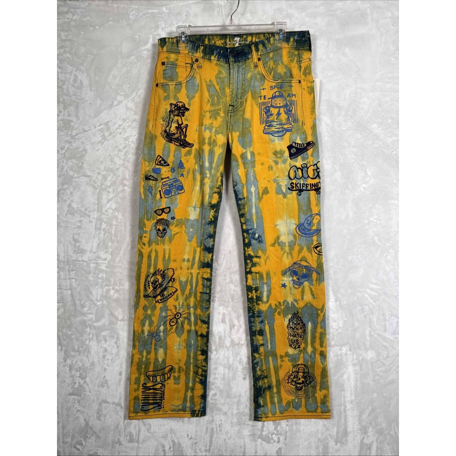 7 For All Mankind Embroidered Skater Tie Dye 7 For All Mankind Austyn Jeans Size US 30 / EU 46 - 3 Thumbnail