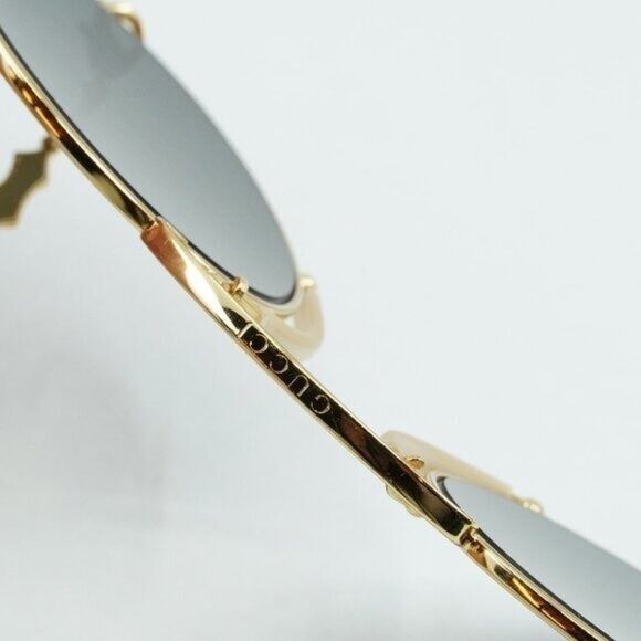 Gucci Gucci GG1034S 002 Sunglasses Gold Geometric Frame, Grey Lens Size ONE SIZE - 9 Thumbnail