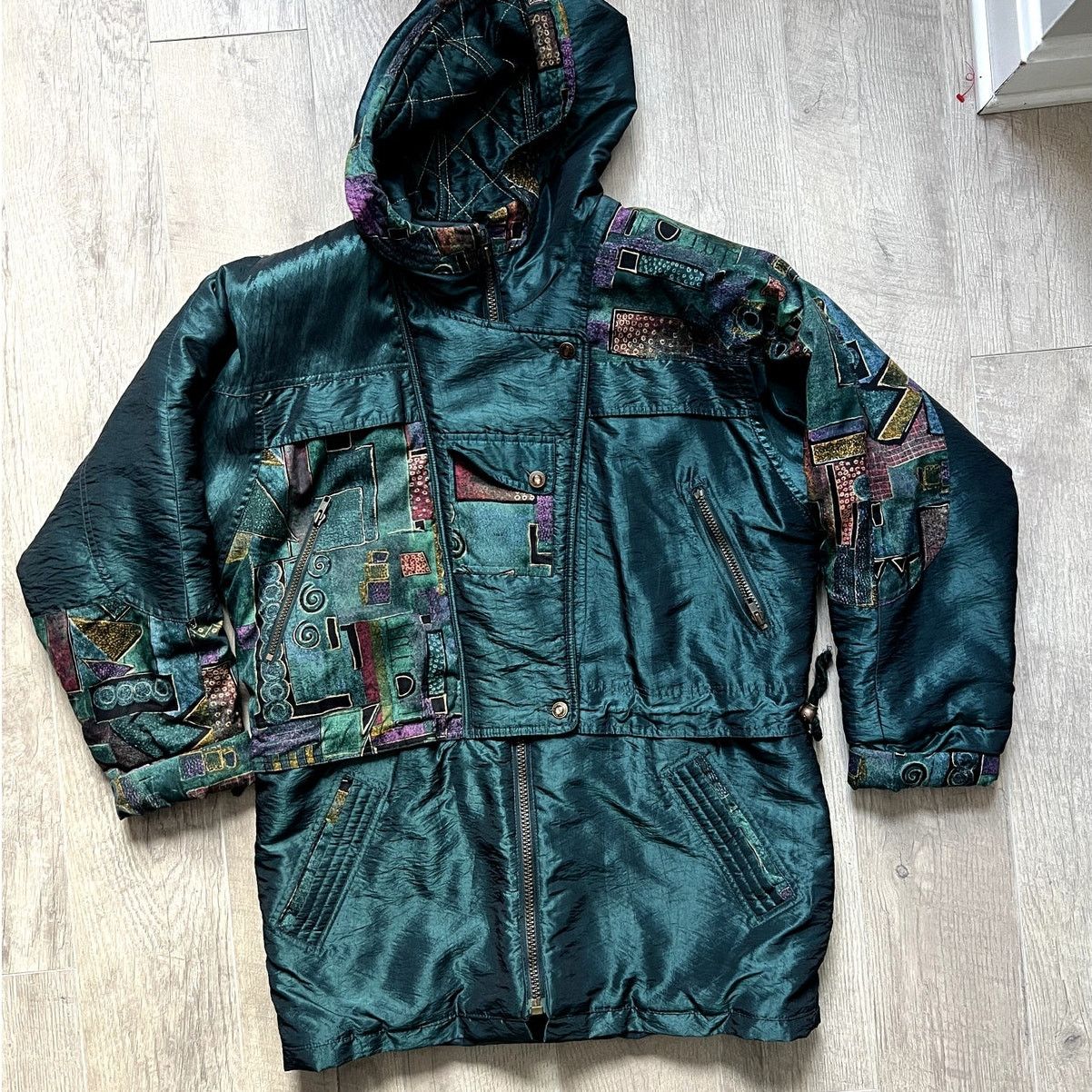 Mulberry Street Vintage Patterned Fall/Winter Coat Size M / US 6-8 / IT 42-44 - 7 Thumbnail