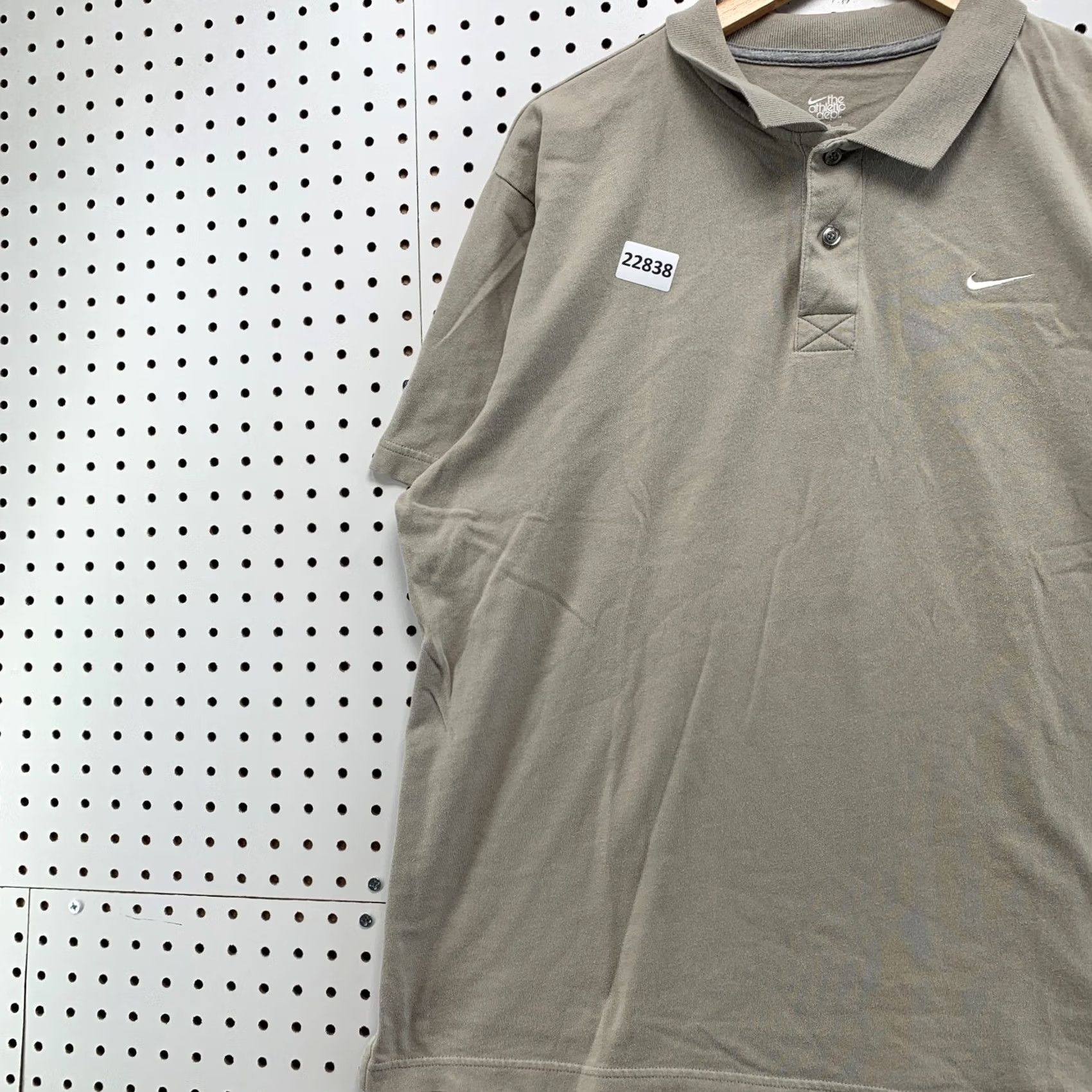 Nike VINTAGE Nike Polo Gray White Embroidered Swoosh Collared Mens XL Size US XL / EU 56 / 4 - 3 Thumbnail
