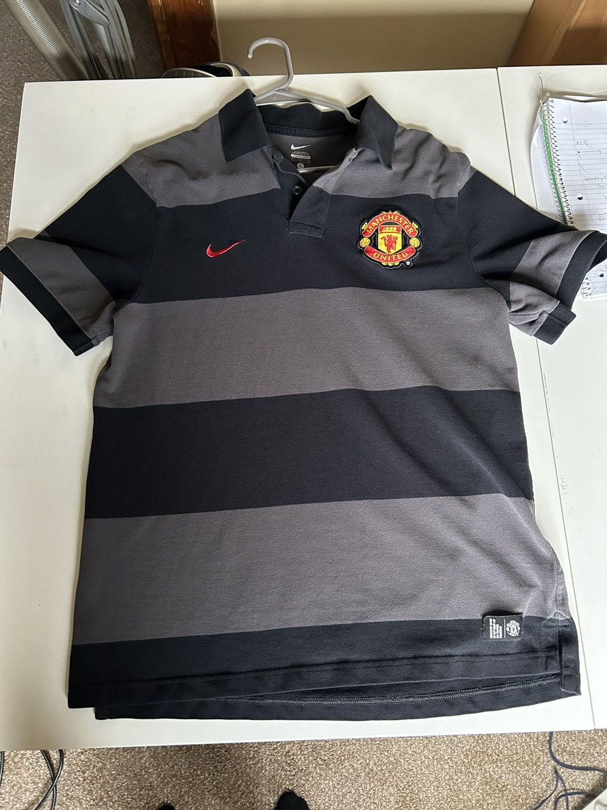 Nike Nike Manchester United Striped Polo Size US M / EU 48-50 / 2 - 1 Thumbnail