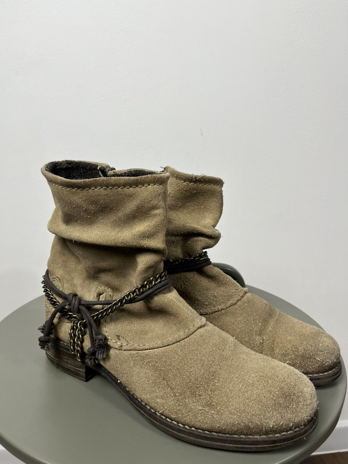 Other Vintage Suede Slouch Boots with Chains and Tassels Size 39 Size US 9 / IT 39 - 3 Thumbnail
