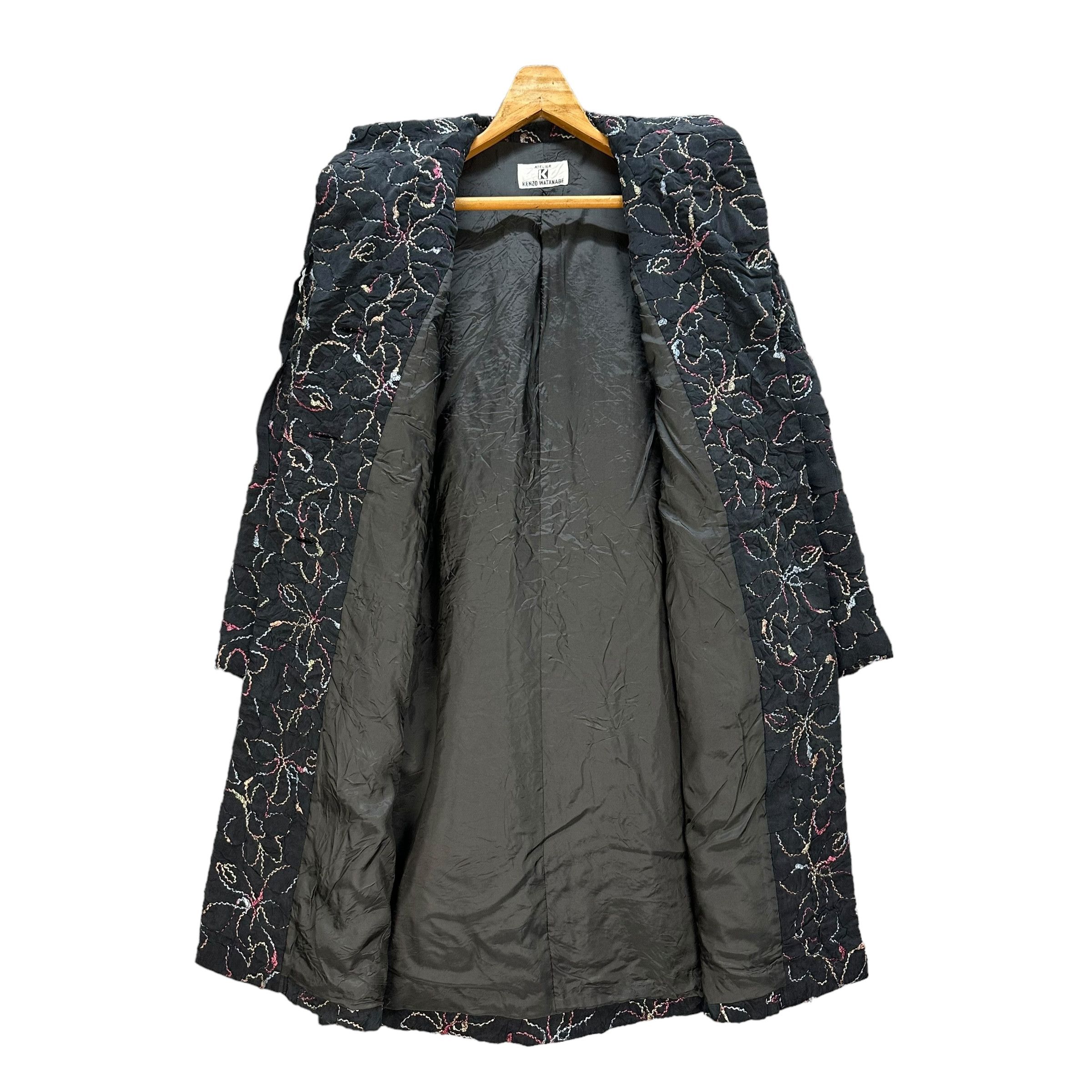 Kenzo 90's Atelier Kenzo Watanabe Motif Florals Overcoat #A23-0537 Size L / US 10 / IT 46 - 6 Thumbnail