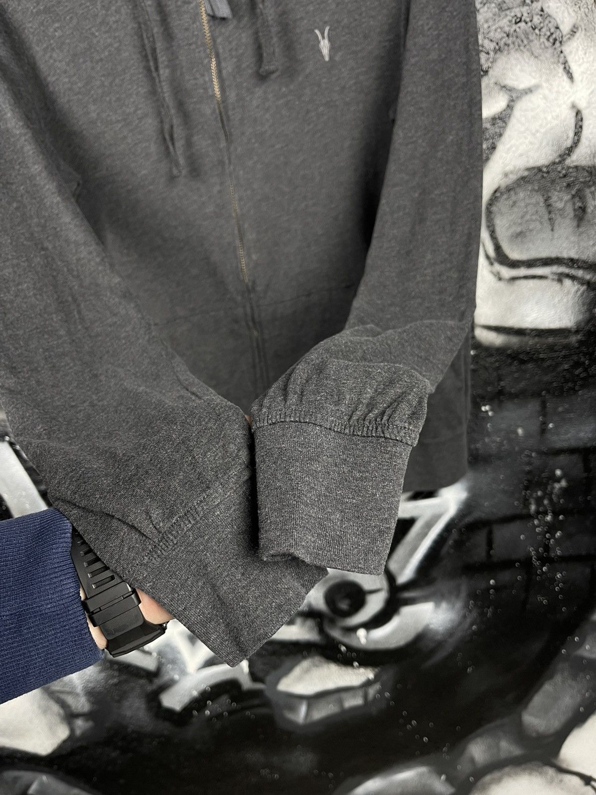 Allsaints Allsaints Brace Full Zip Hoodie Brushed Cotton Mens Size M Size US M / EU 48-50 / 2 - 7 Thumbnail