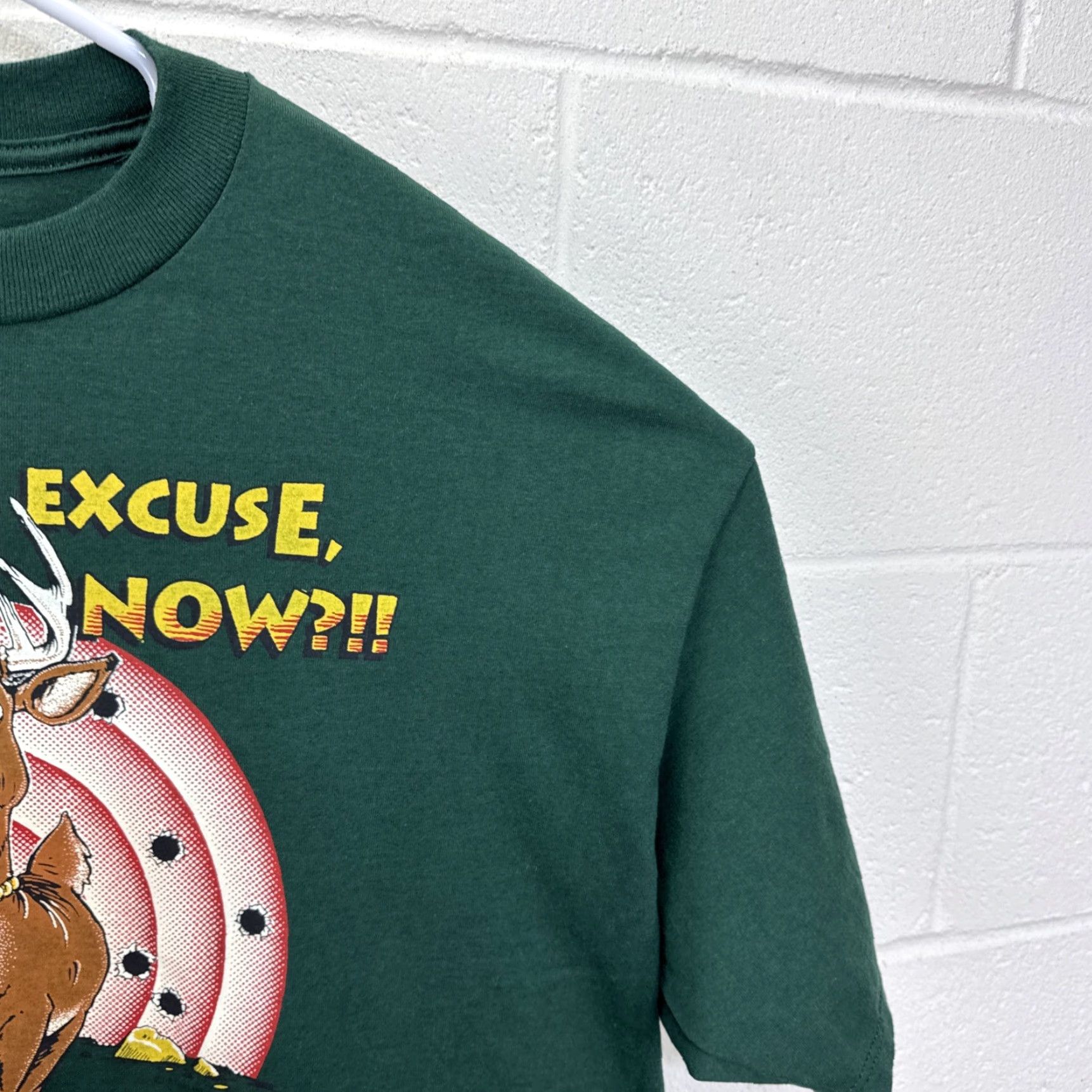 Jerzees VINTAGE JERZEES Deer Hunting Humor T Shirt USA 2XL Green Crew Neck Short Sleeve Graphic Mens Rounded Off 1990s Size US XXL / EU 58 / 5 - 6 Thumbnail