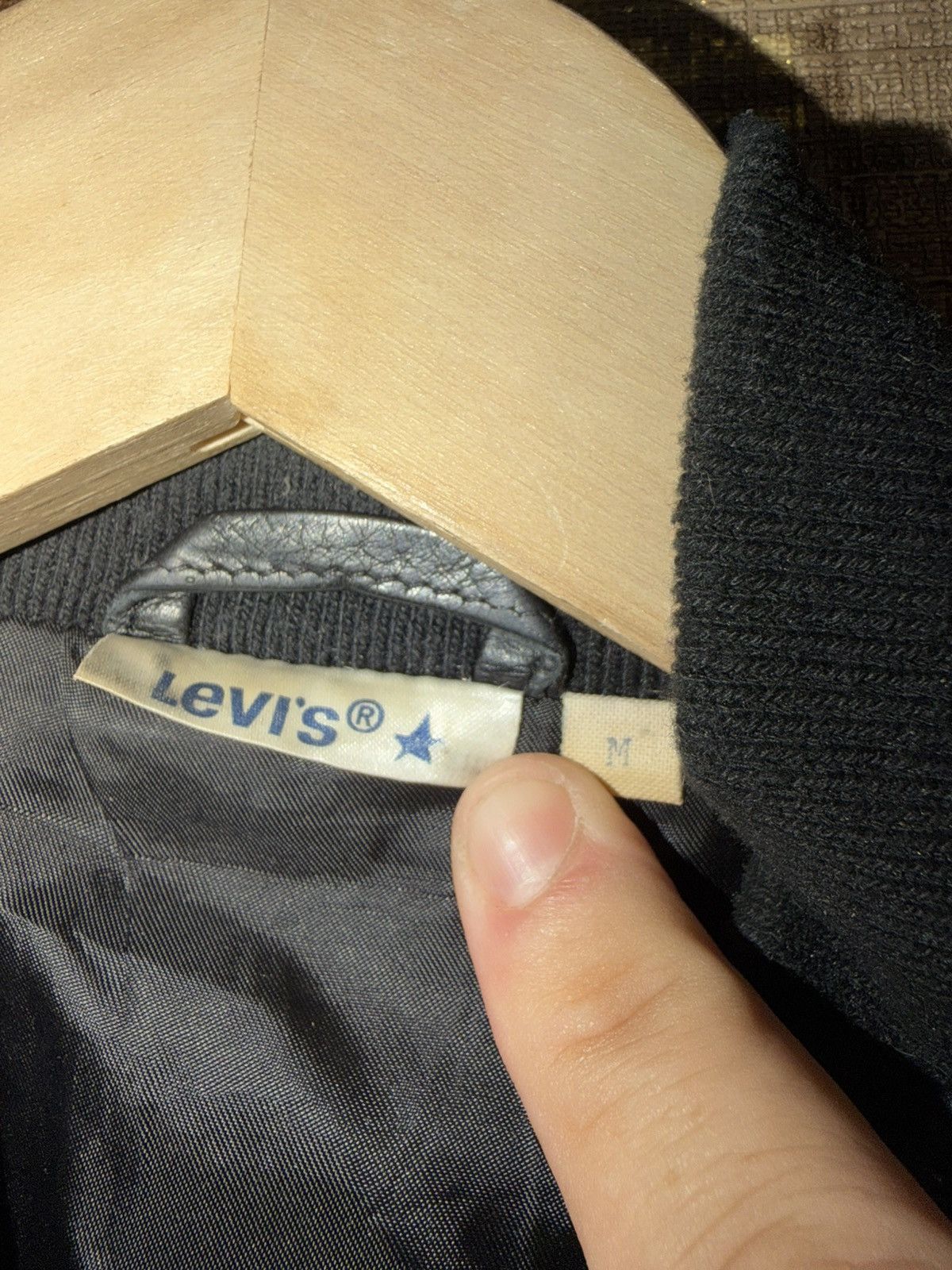 Levi's Vintage Levis Blue Star Biker Jacket Lederjacket Bombers 90s Size US M / EU 48-50 / 2 - 7 Thumbnail