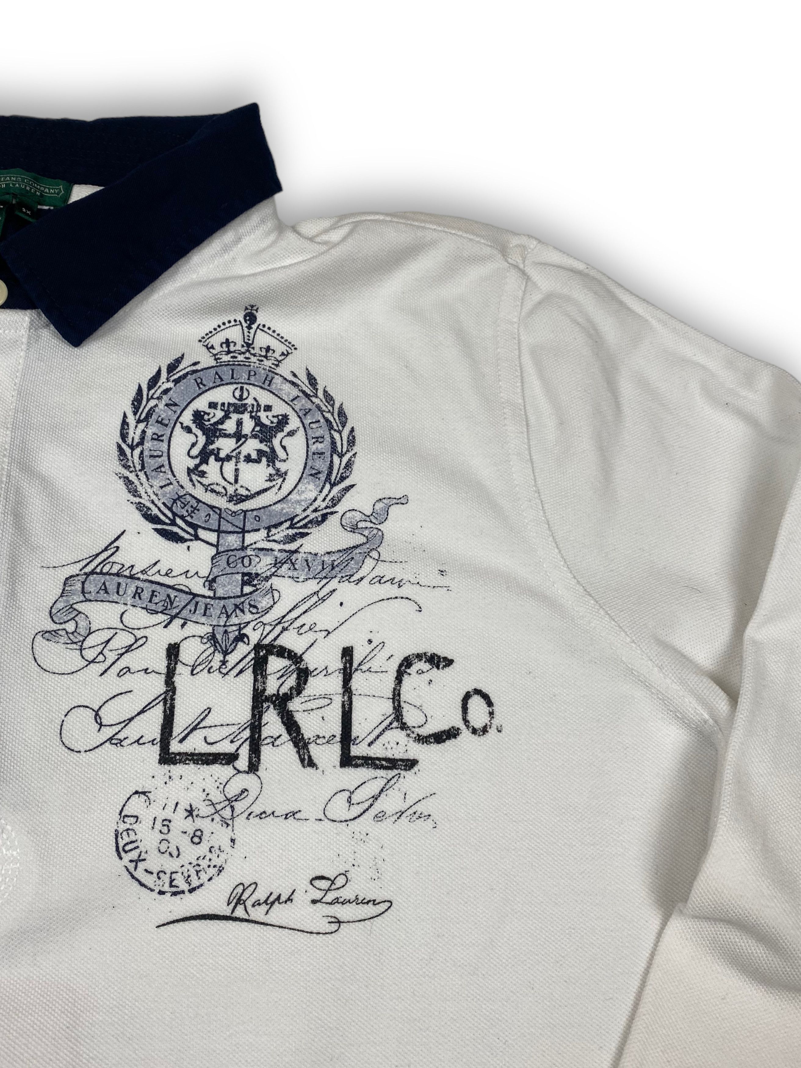 Ralph Lauren Vintage RALPH LAUREN Half Sleeved Rugby Sweatshirt M536 Size US XXL / EU 58 / 5 - 4 Thumbnail
