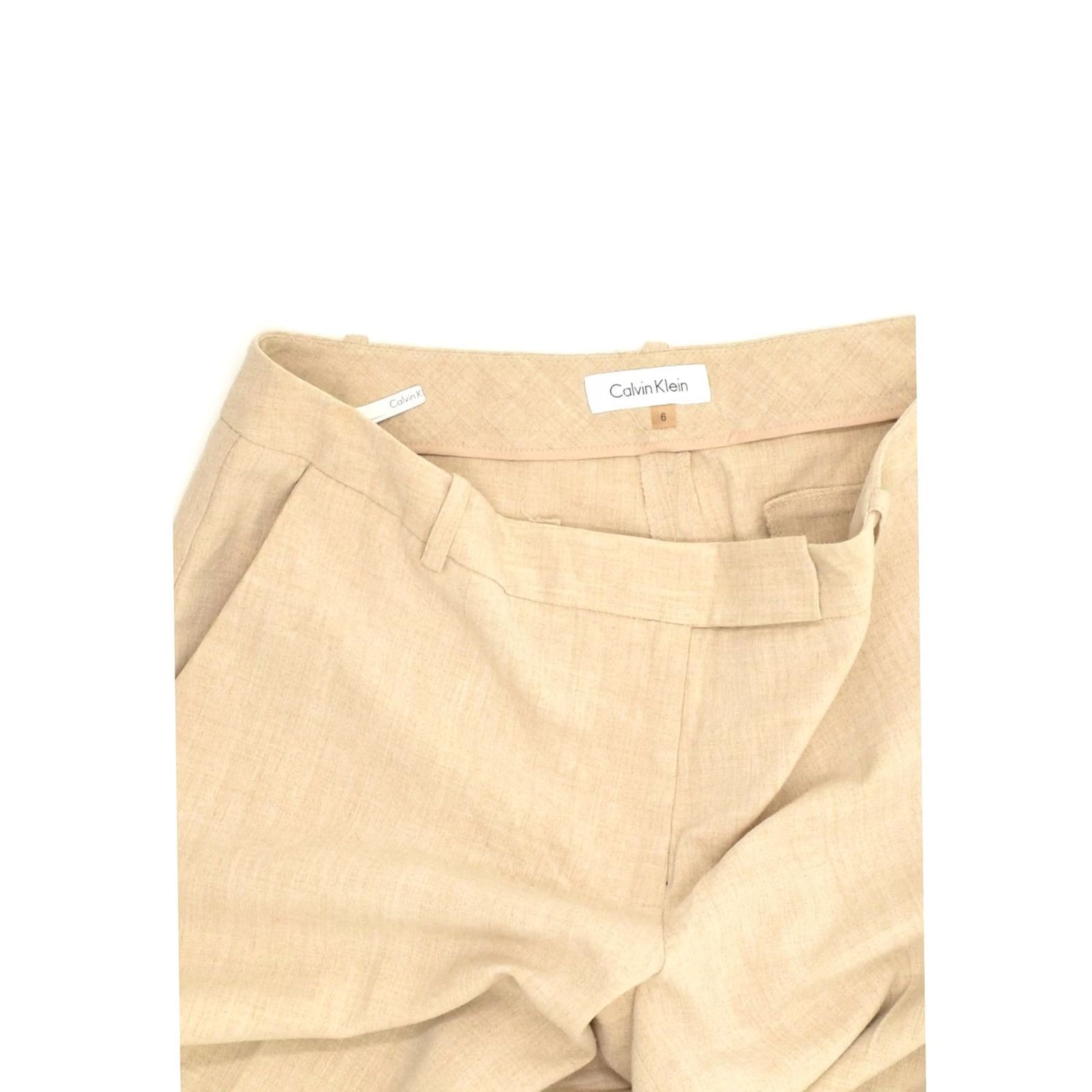 Calvin Klein CALVIN KLEIN Womens Straight Suit Trousers Medium W32 L32 Beige US 6 Size 32" / US 10 / IT 46 - 3 Thumbnail