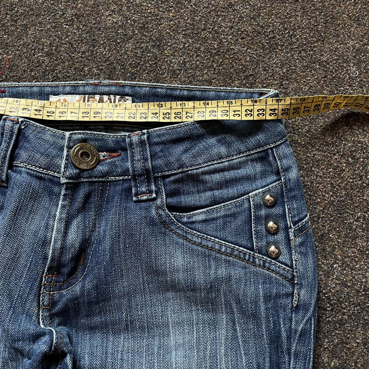 Vintage Vintage 90s Y2K Baggy Flared Jeans Skate Thrashed Logo 33 Size 33" - 6 Thumbnail