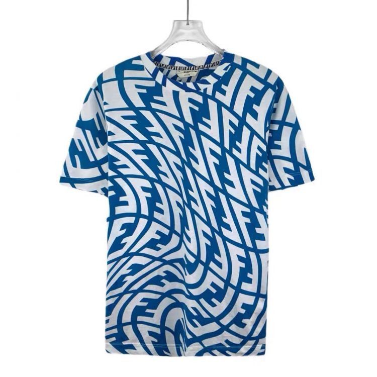 Fendi Fendi Blue FF Logo T-Shirt Size S Size US S / EU 44-46 / 1 - 1 Thumbnail