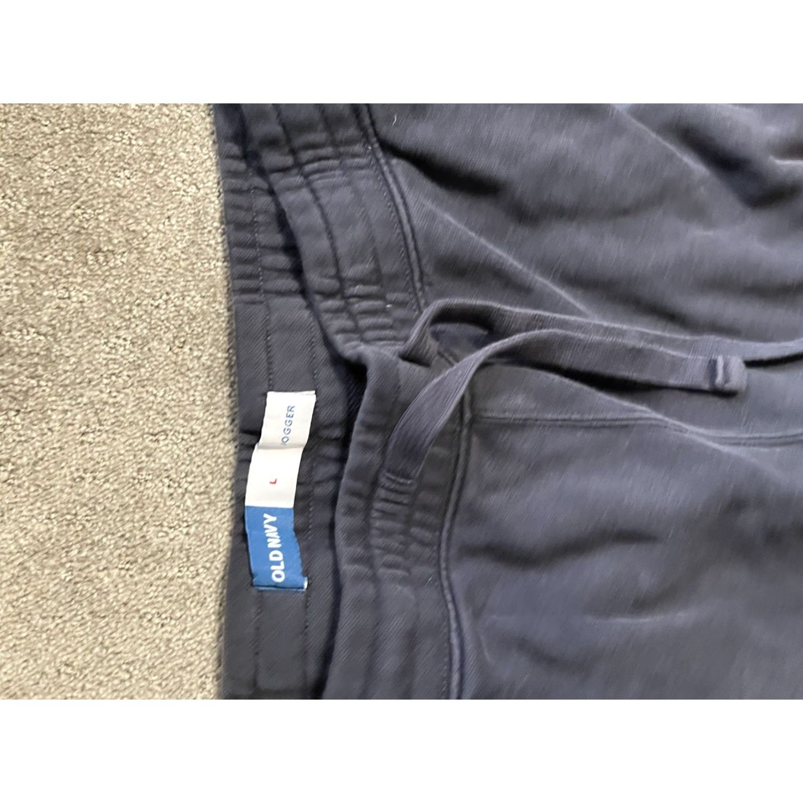 Old Navy Old Navy Mens Joggers Size L Navy Blue Drawstring Sweatpants Casual Athleisure Pants Mens L Navy Blue Jogger Sweatpants Size US 33 - 5 Thumbnail