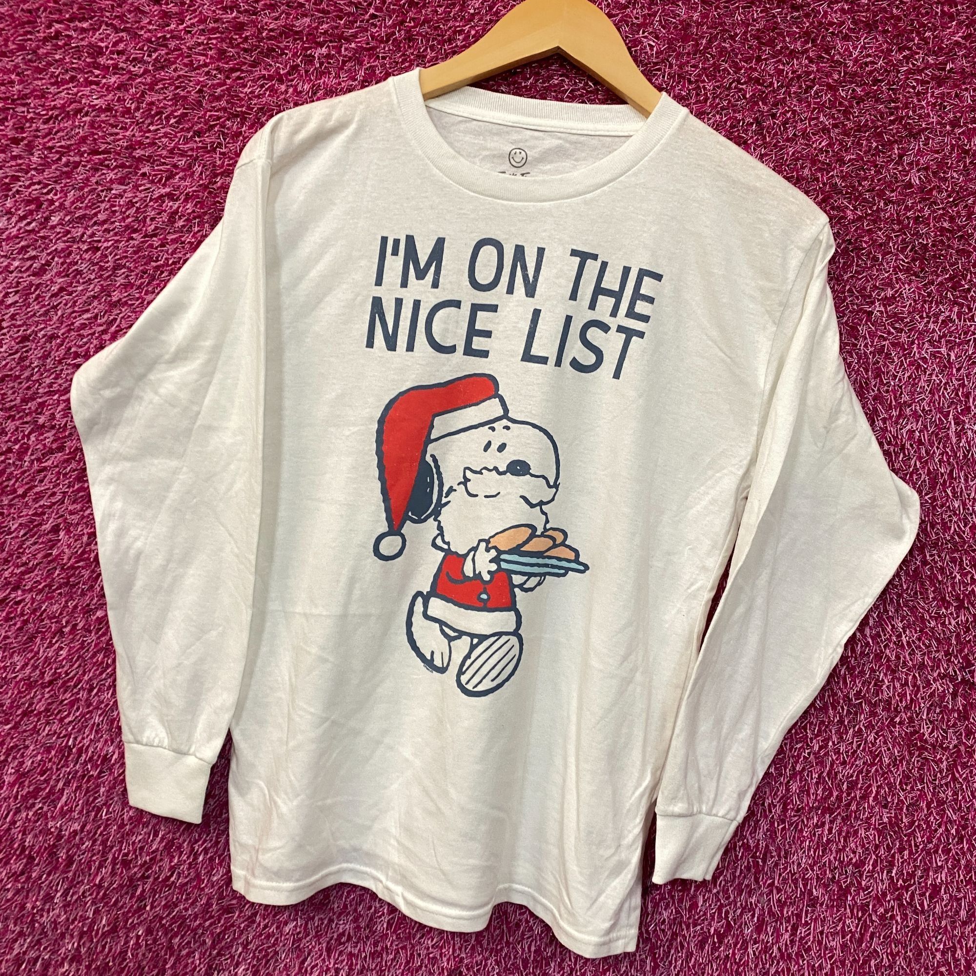 Junk Food Peanuts Snoopy Santa Christmas Long Sleeve Graphic T-Shirt L Size US L / EU 52-54 / 3 - 3 Thumbnail