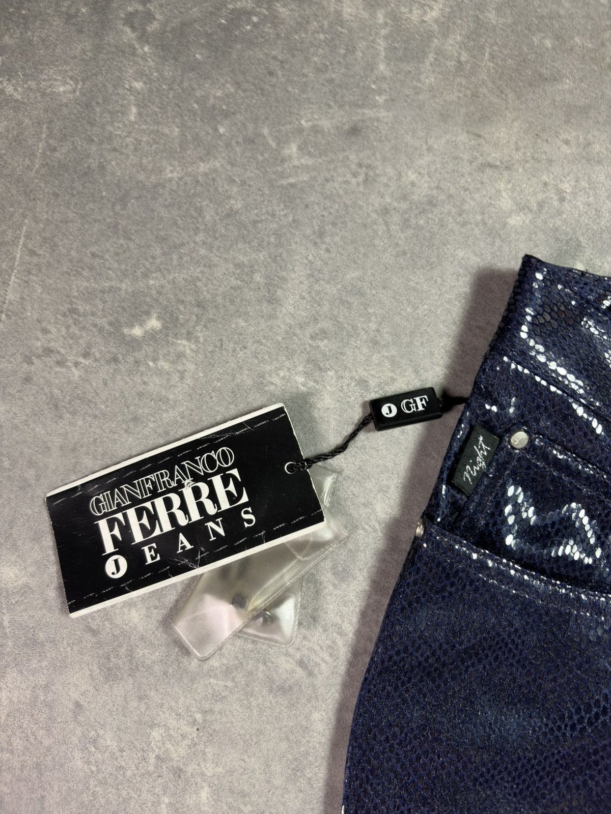 Gianfranco Ferre DSWT Blue Glitter Loose Light Trousers Pants 27 Rare Size 27" / US 4 / IT 40 - 12 Thumbnail
