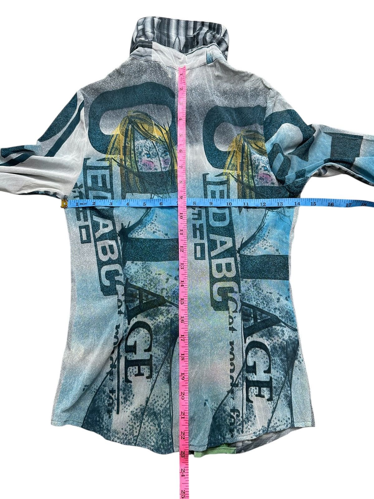 20471120 DEESSE SHIRT BUTTON AOP JEAN PAUL GAULTIER STYLE Size XS / US 0-2 / IT 36-38 - 7 Thumbnail