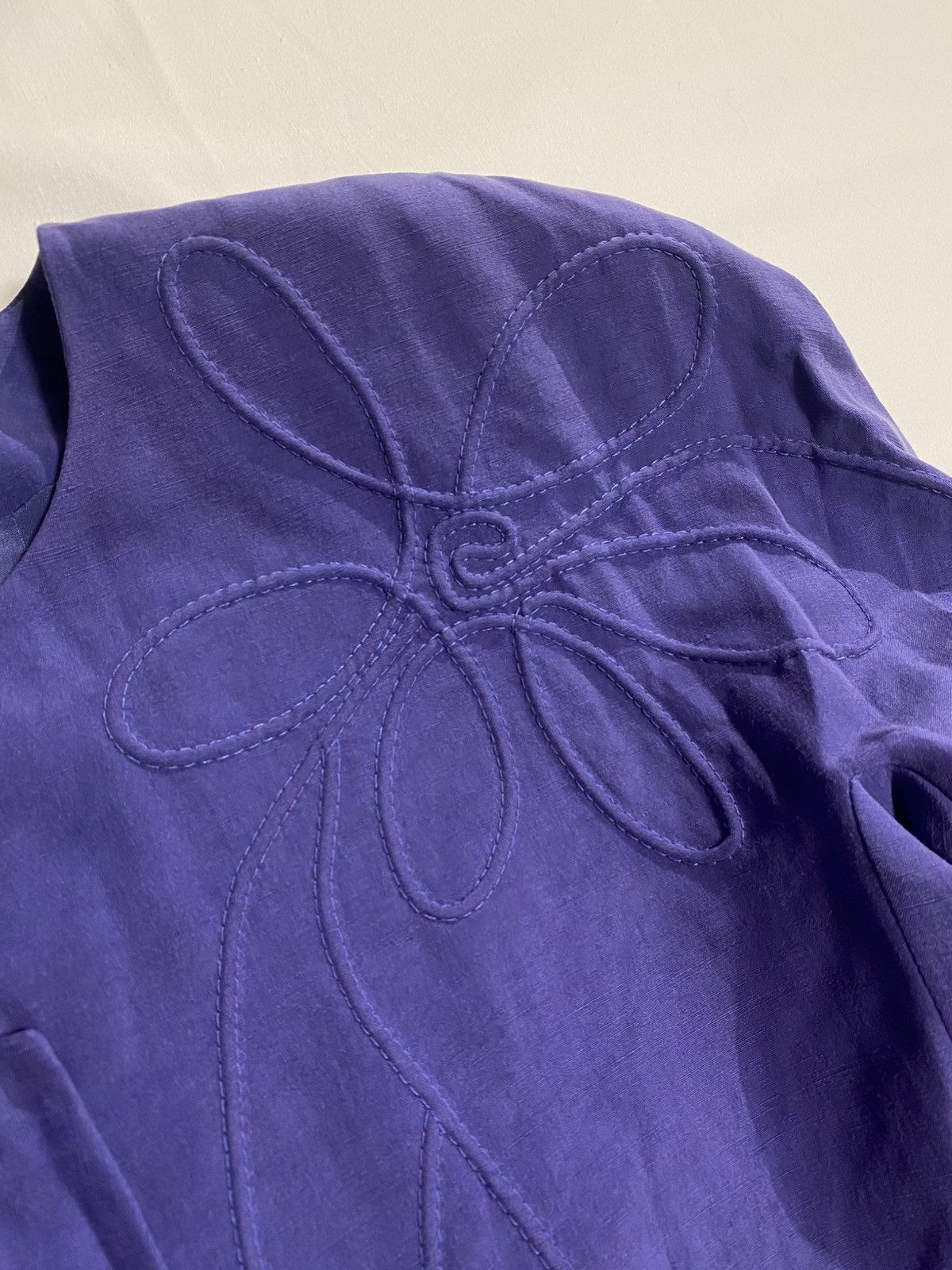 Designer × Emmanuelle Khanh × Vintage Emmanuelle Khanh Paris vintage silk linen jacket blazer Size M / US 6-8 / IT 42-44 - 10 Thumbnail
