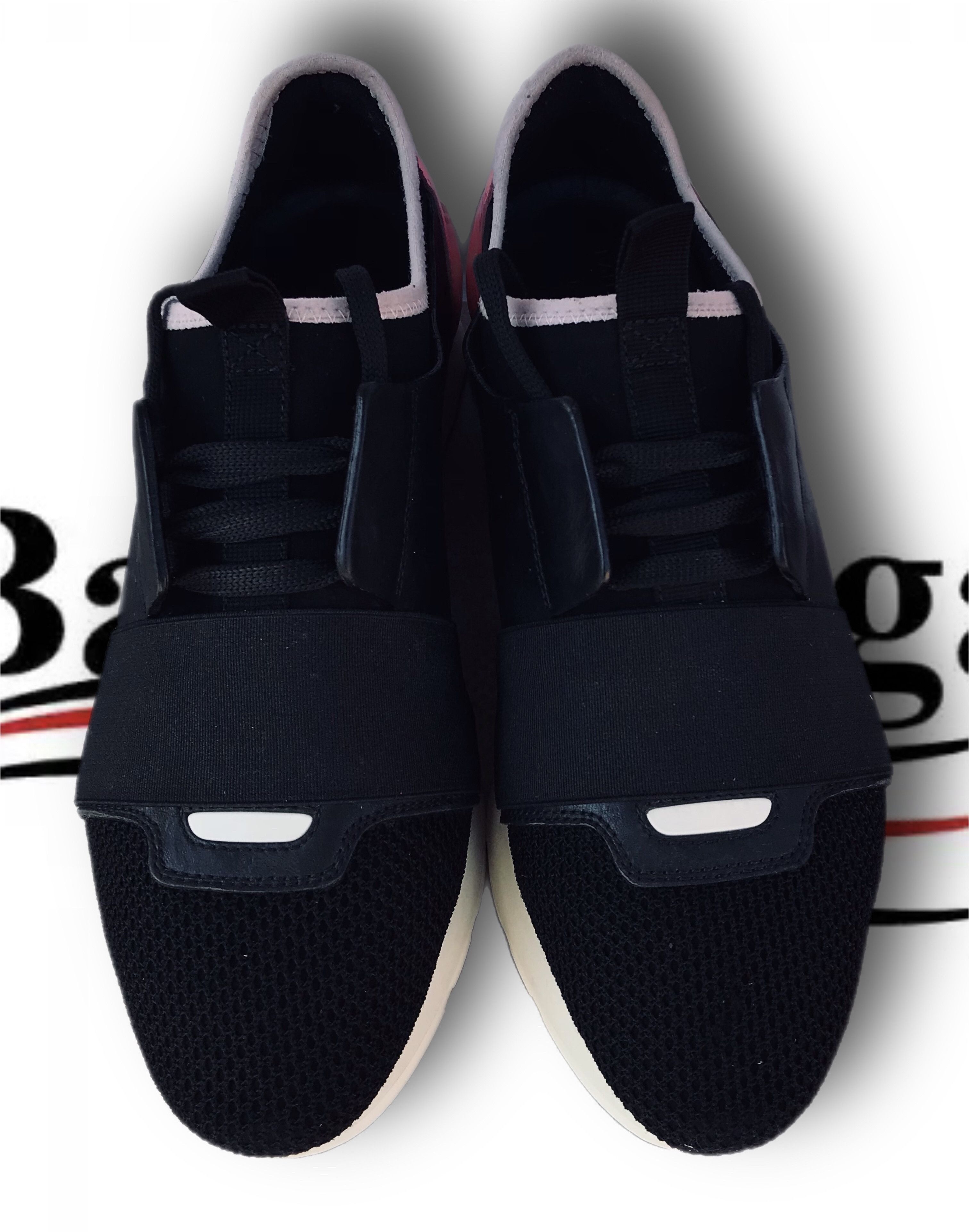 Balenciaga Balenciaga Black Pink Leather Mesh Race Runner Sneakers Size US 6 / IT 36 - 6 Thumbnail