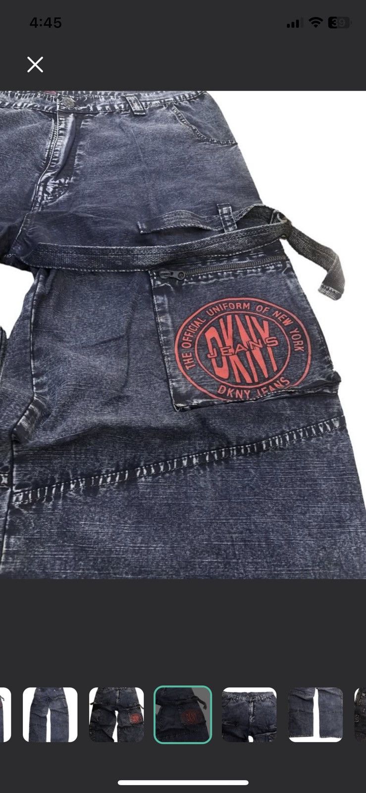 DKNY 🔥DKNY DONNA KARAN NEW YORK Gothic Y2K Rave Cyberpunk Pants Size US 34 / EU 50 - 4 Thumbnail