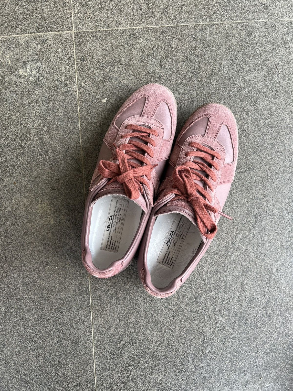 Maison Margiela Maison Margiela GATs Maroon / Burgundy Size US 8.5 / EU 41-42 - 10 Thumbnail