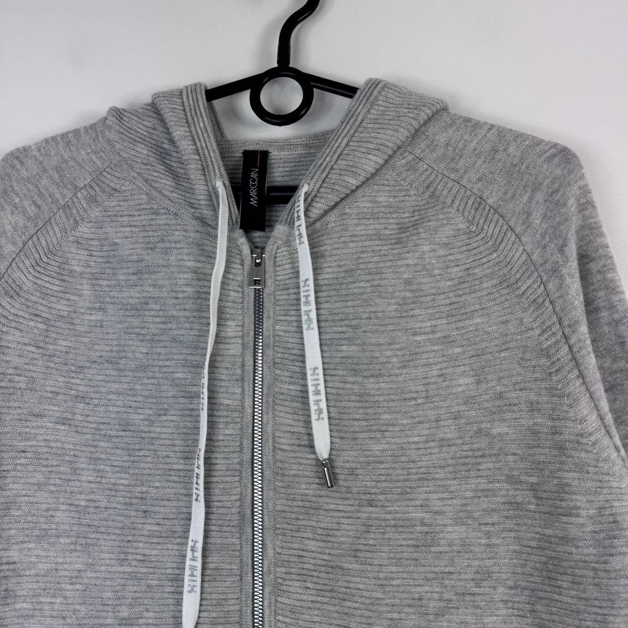 Other Marc Cain Womens Zip Hoodie Grey Wool Cashmere Blend Size L Size L / US 10 / IT 46 - 3 Thumbnail